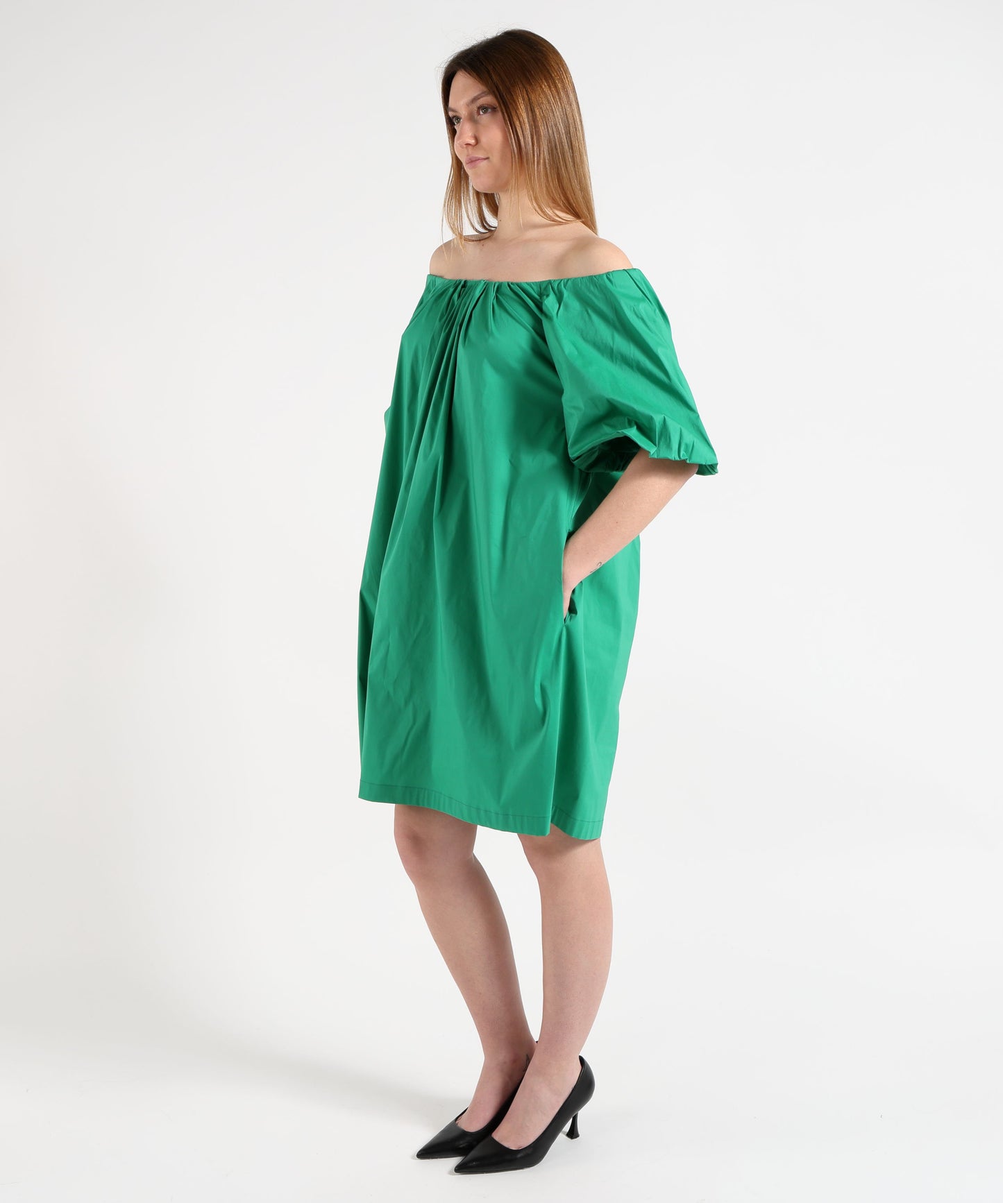 LIVIANA CONTI Abito Midi Donna Verde Morbido