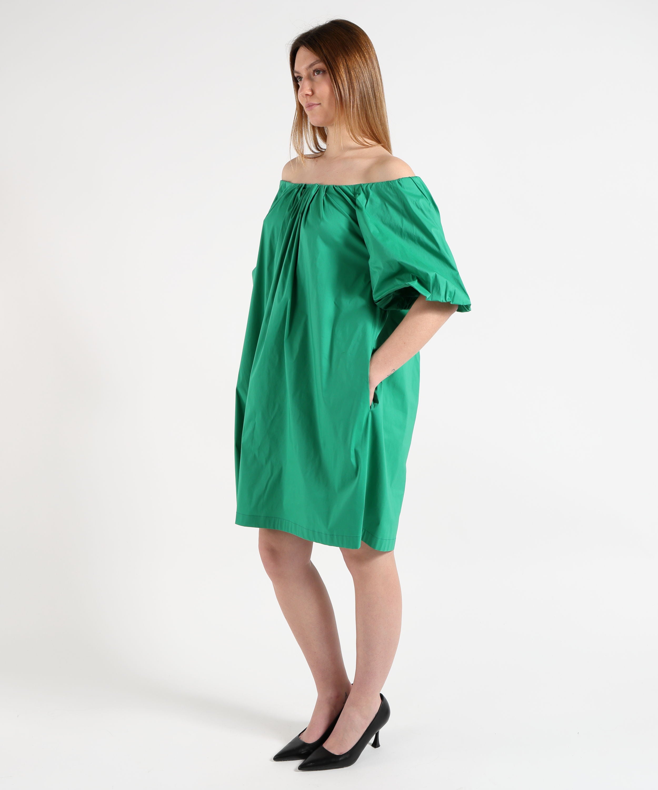 LIVIANA CONTI Abito Midi Donna Verde Morbido