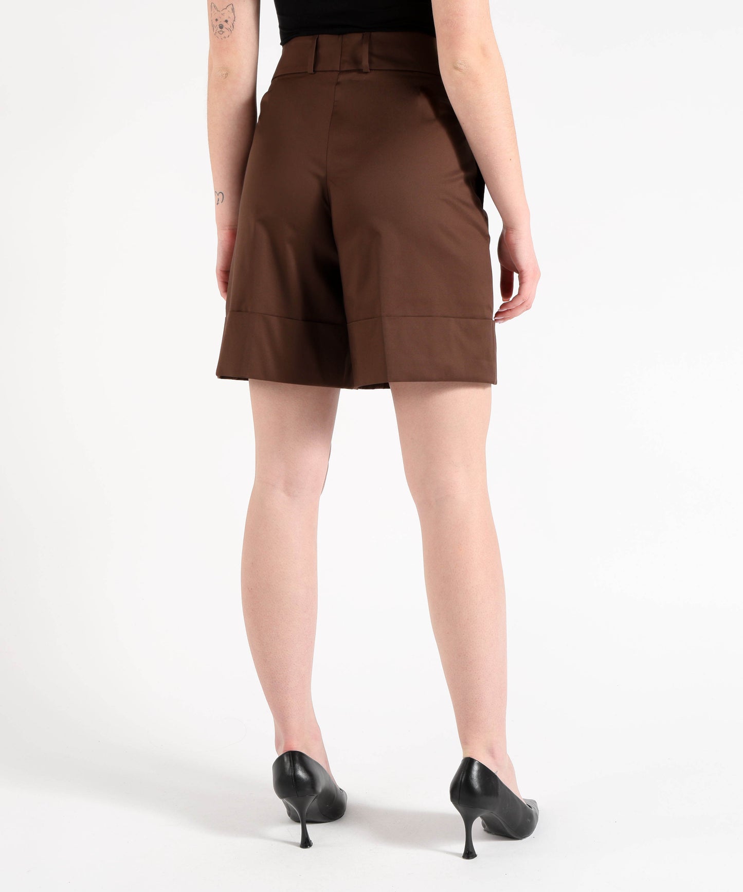 BERWICH Women's Short Bermuda Shorts with Turn-Up