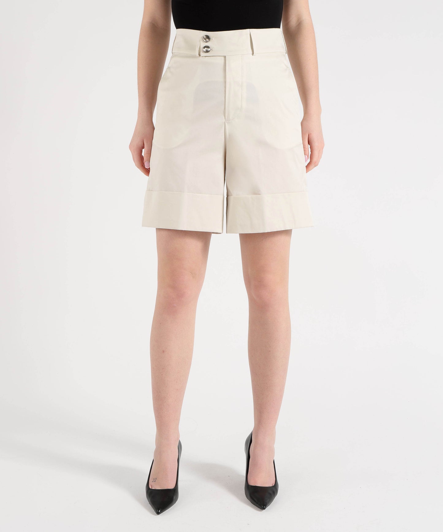 BERWICH Bermuda Donna Corti con Risvolto