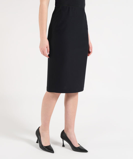 Gonne SEVENTY Gonna Midi Donna Effetto Nido d’Ape Blu | SEVENTY