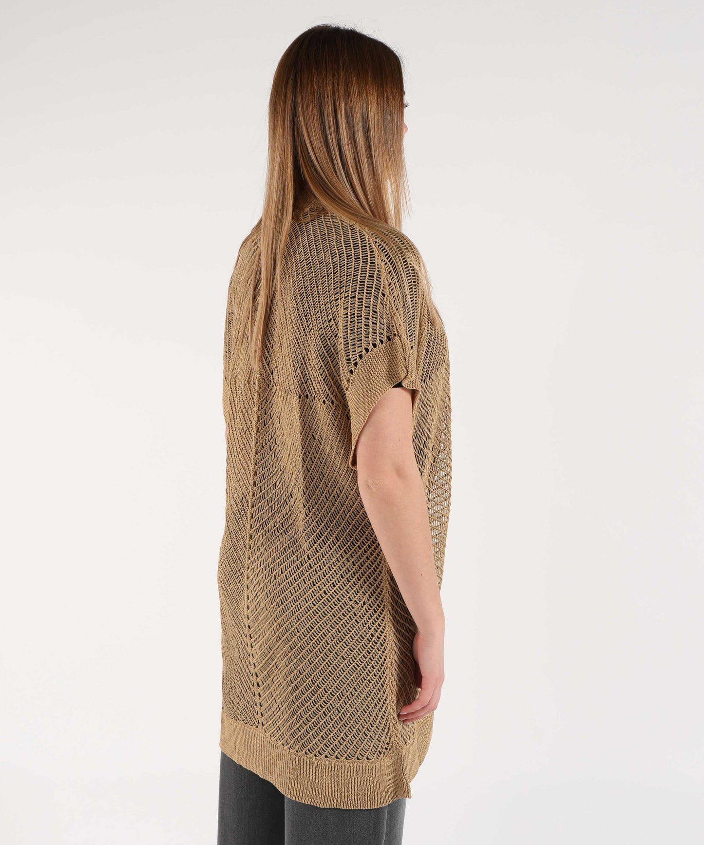 SEVENTY Women’s Buttonless Short-Sleeve Cardigan