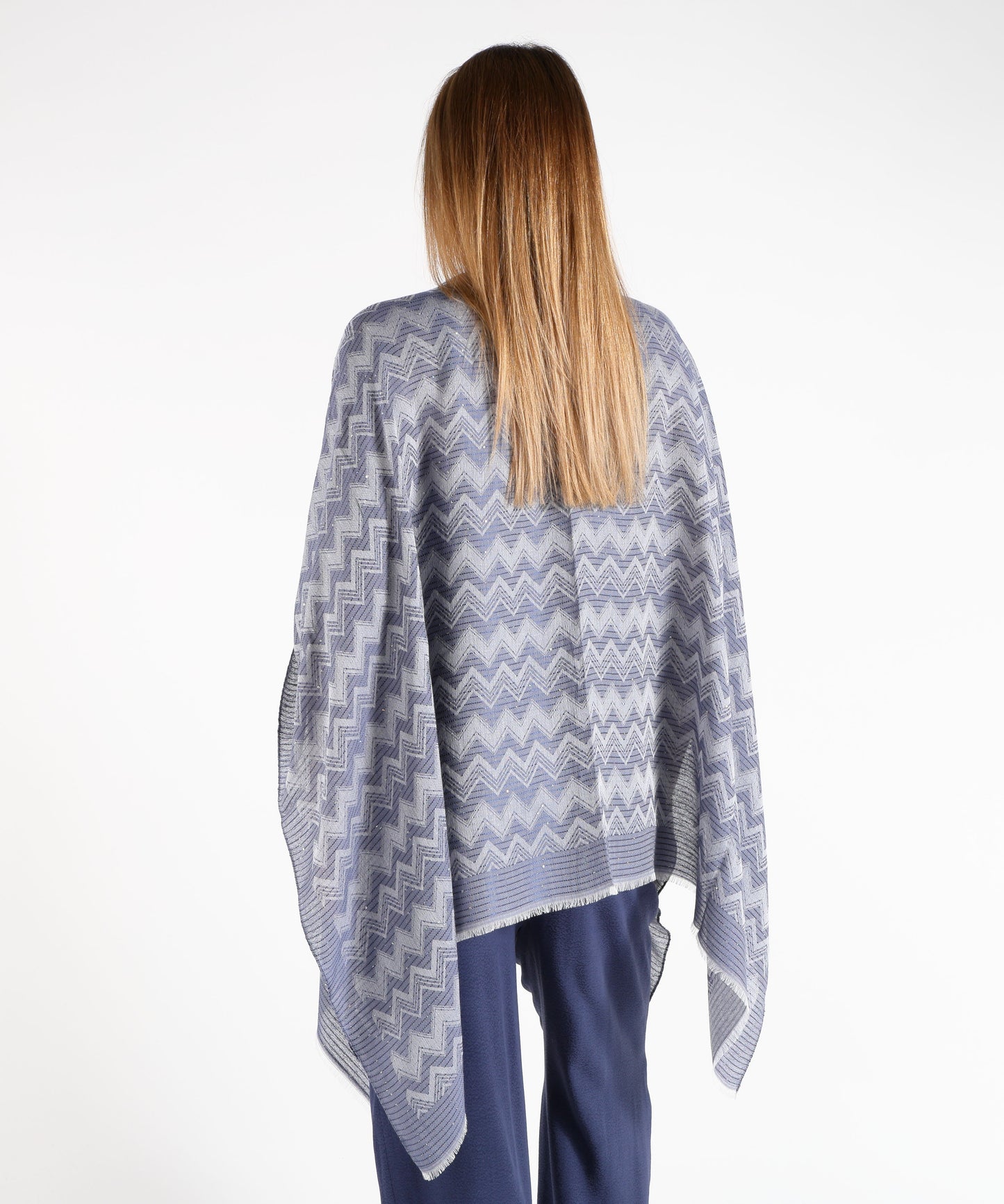 MISSONI Mantella Rettangolare Fantasia Geometrica con Paillettes