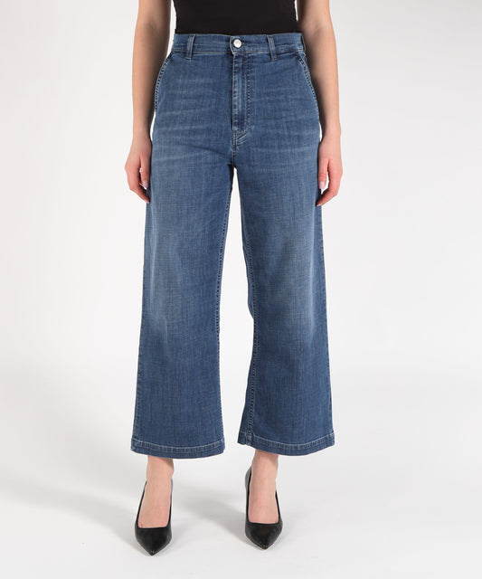 Jeans RE-HASH Jeans Donna Elasticizzati a Vita Alta Blu | RE-HASH