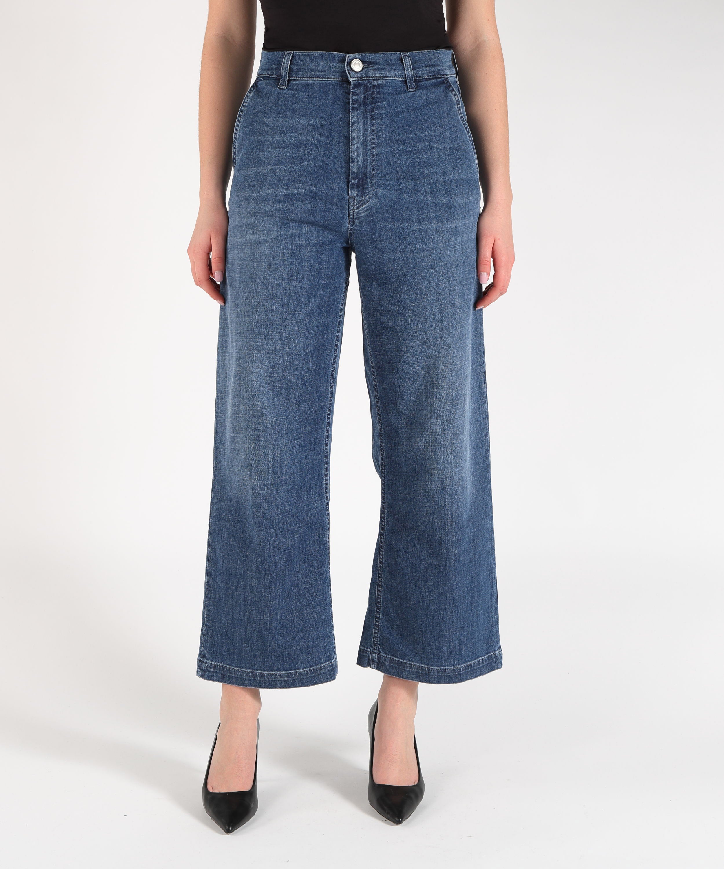 Jeans RE-HASH Jeans Donna Elasticizzati a Vita Alta Blu | RE-HASH