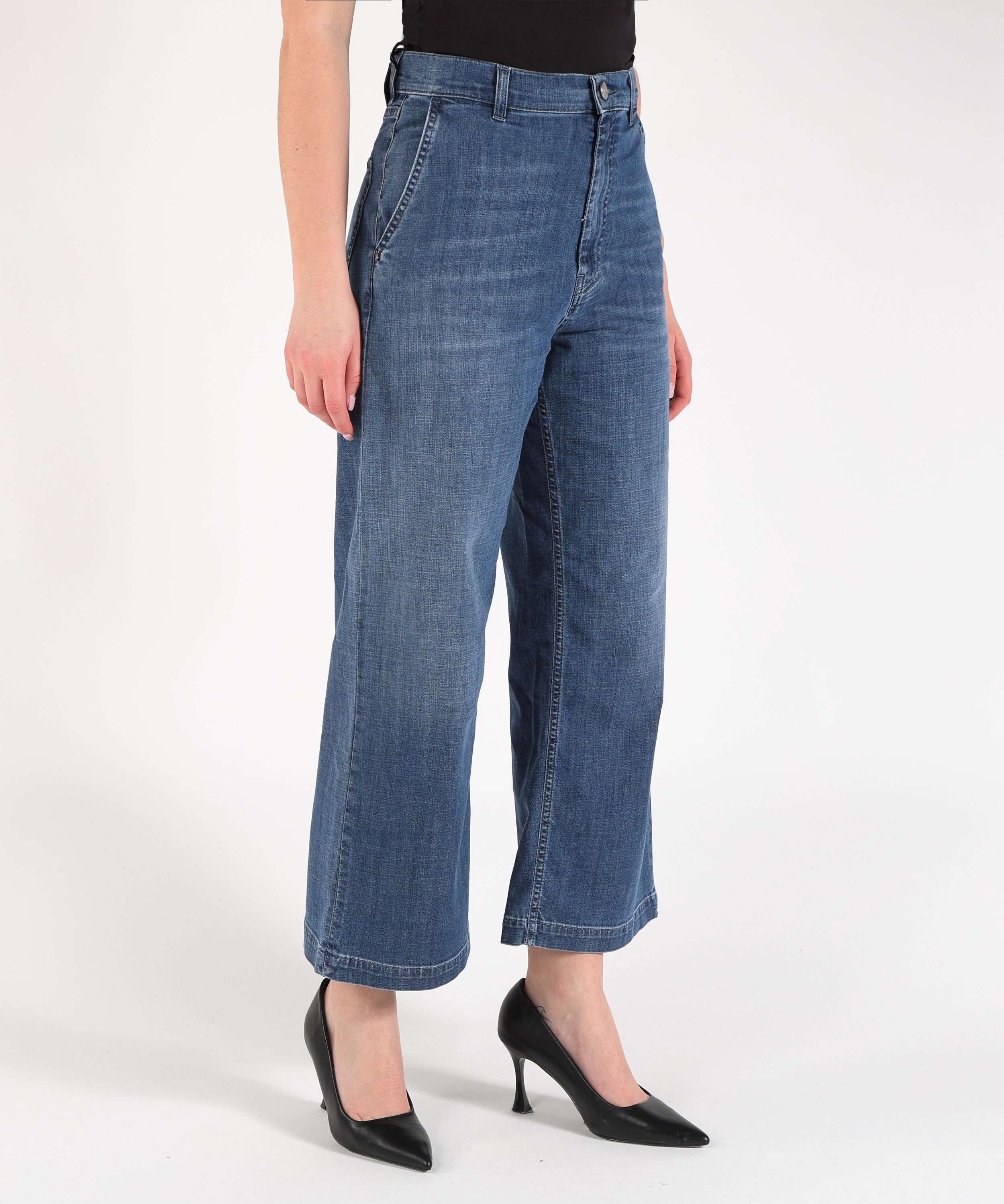 Jeans RE-HASH Jeans Donna Elasticizzati a Vita Alta Blu | RE-HASH