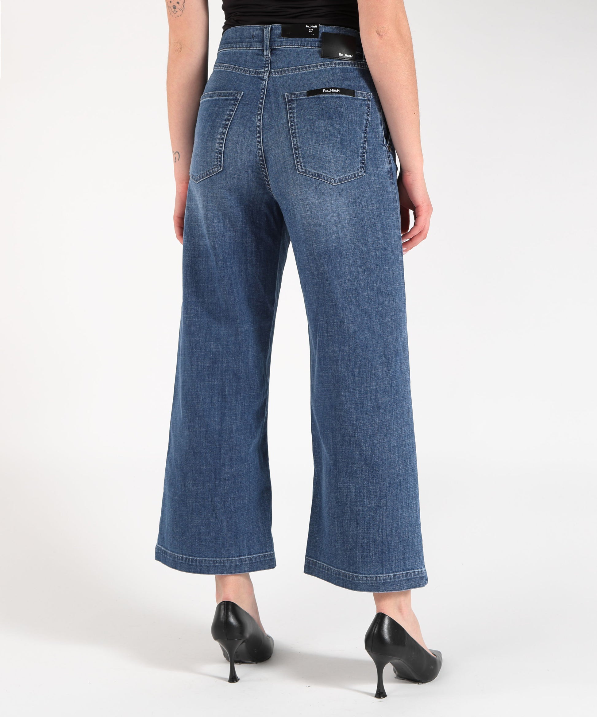 Jeans RE-HASH Women's High-Waist Stretch Jeans Blu | RE-HASH