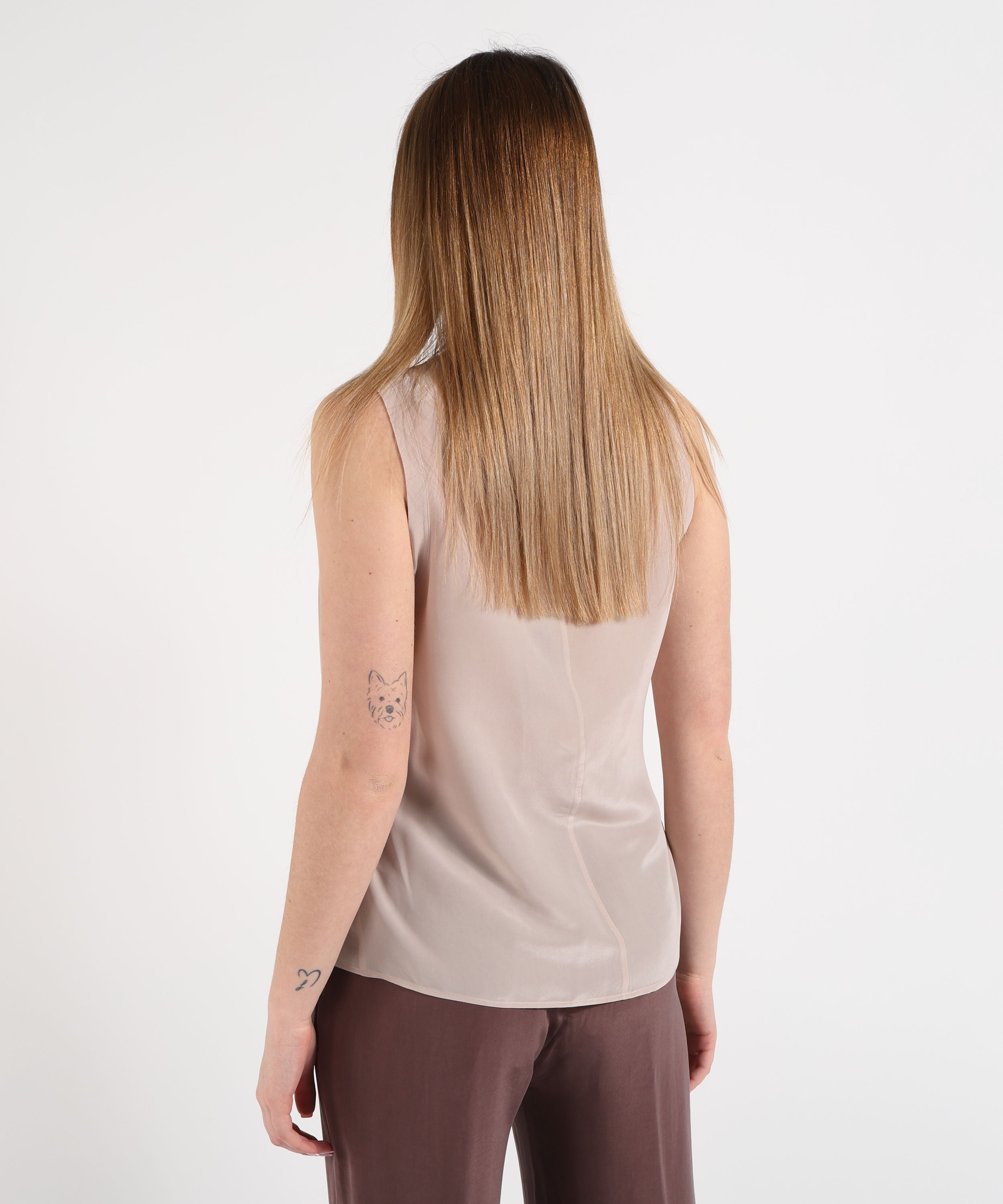 SEVENTY Top Donna Smanicato Girocollo