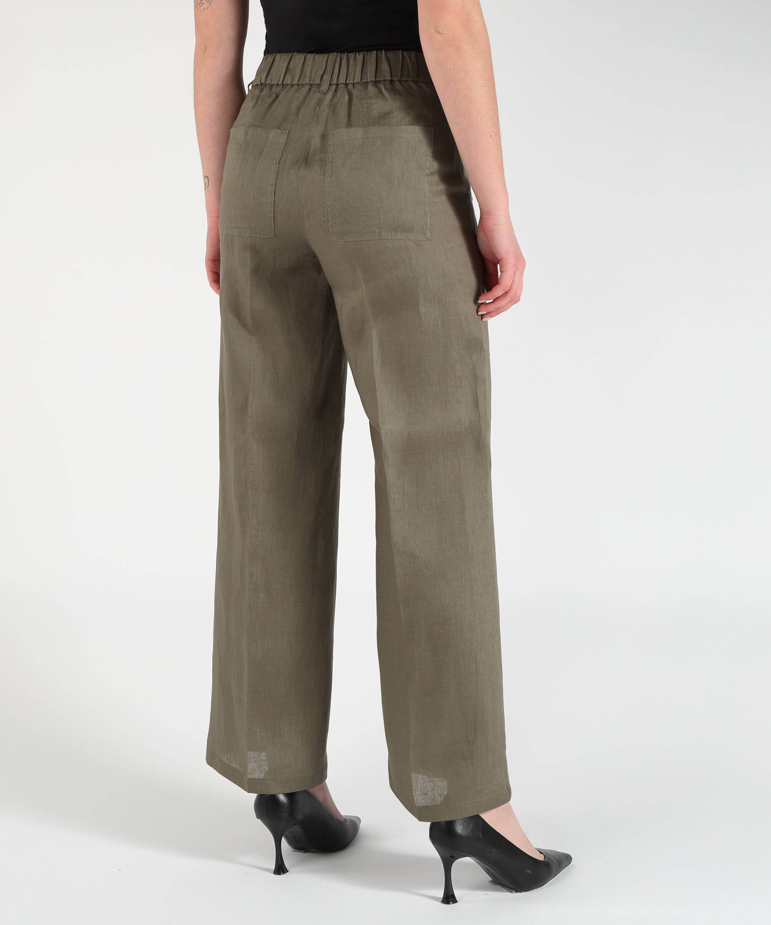 Pantaloni PENNYBLACK Pantalone in lino micio Kaki | PENNYBLACK