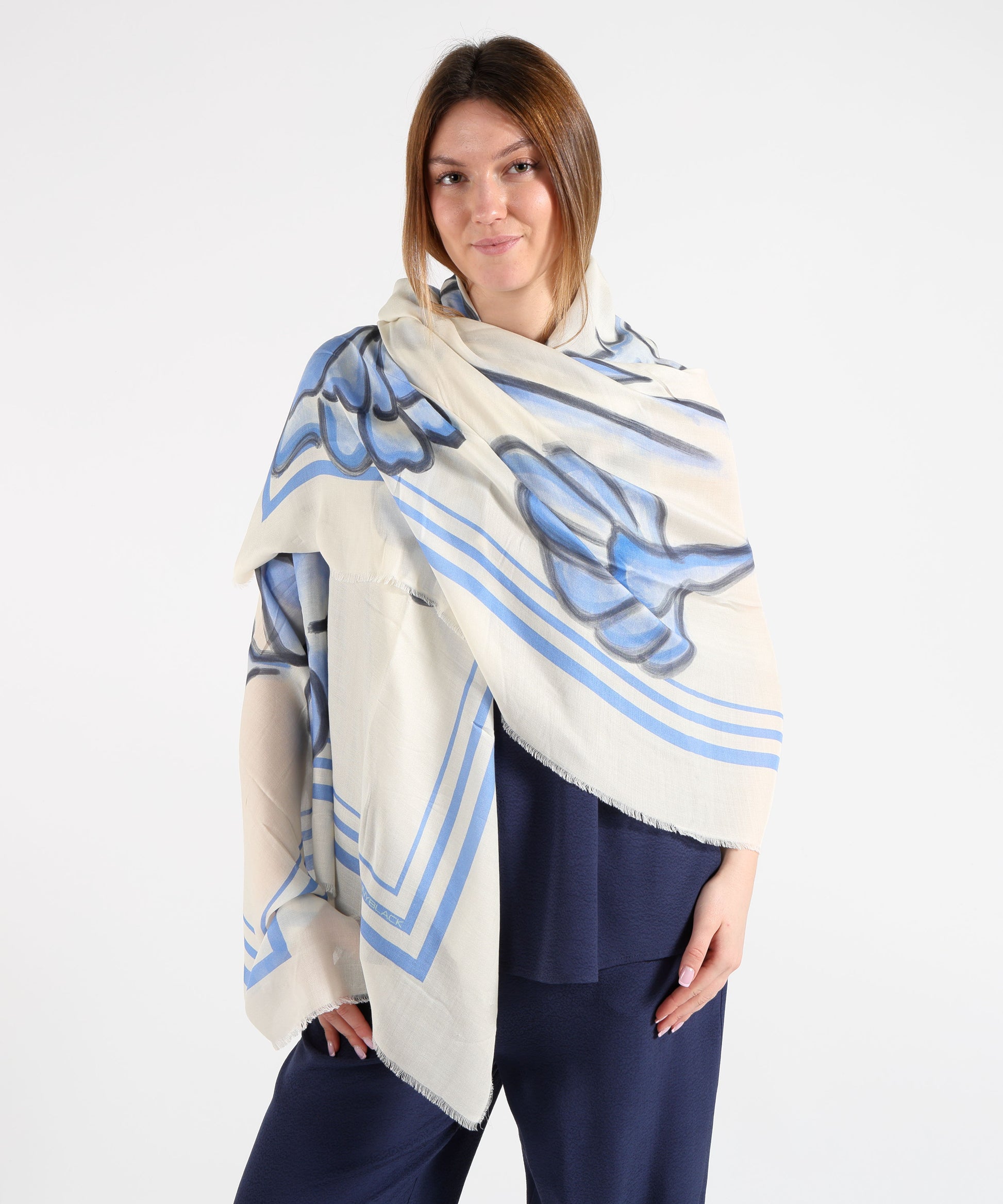 Stoles PENNYBLACK Spuma stole Azzurro | PENNYBLACK
