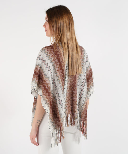 Ponchos MISSONI Women’s Geometric Poncho with Shimmer Thread Fantasia | MISSONI