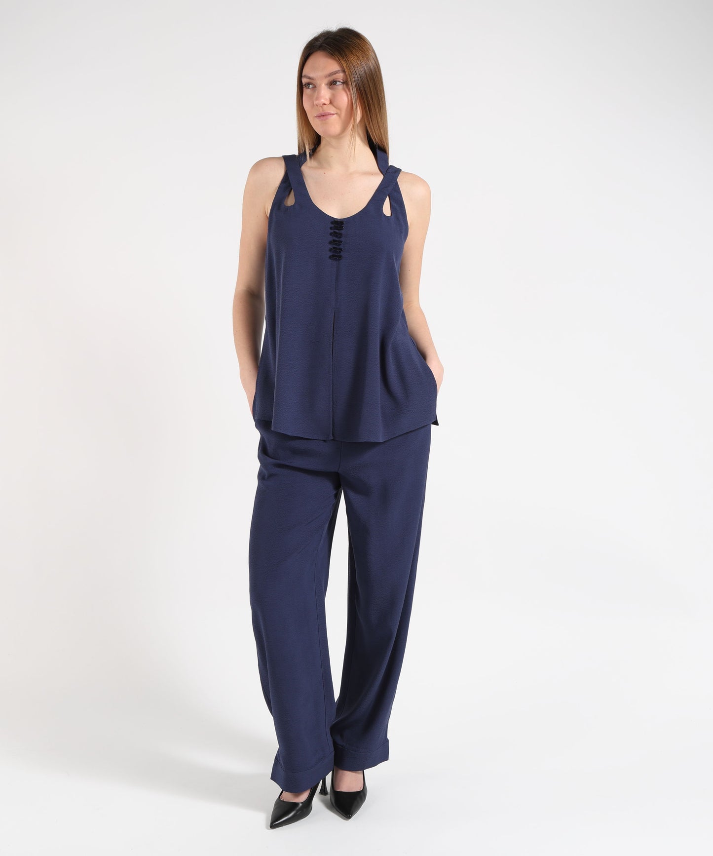 EMPORIO ARMANI Women's Soft Pants with Elasticated Waist