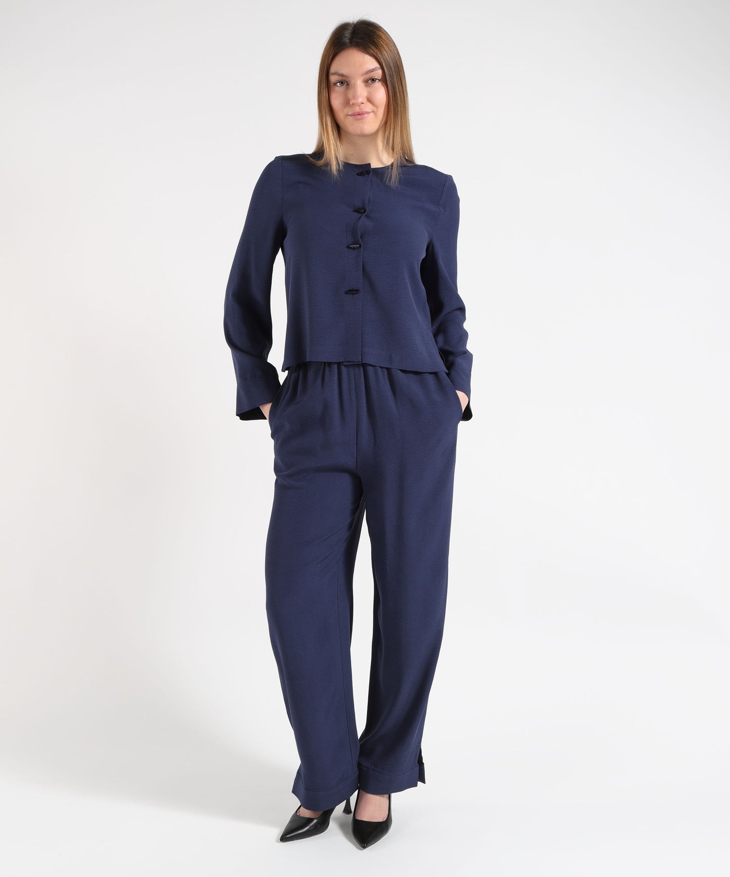 EMPORIO ARMANI Women's Soft Pants with Elasticated Waist
