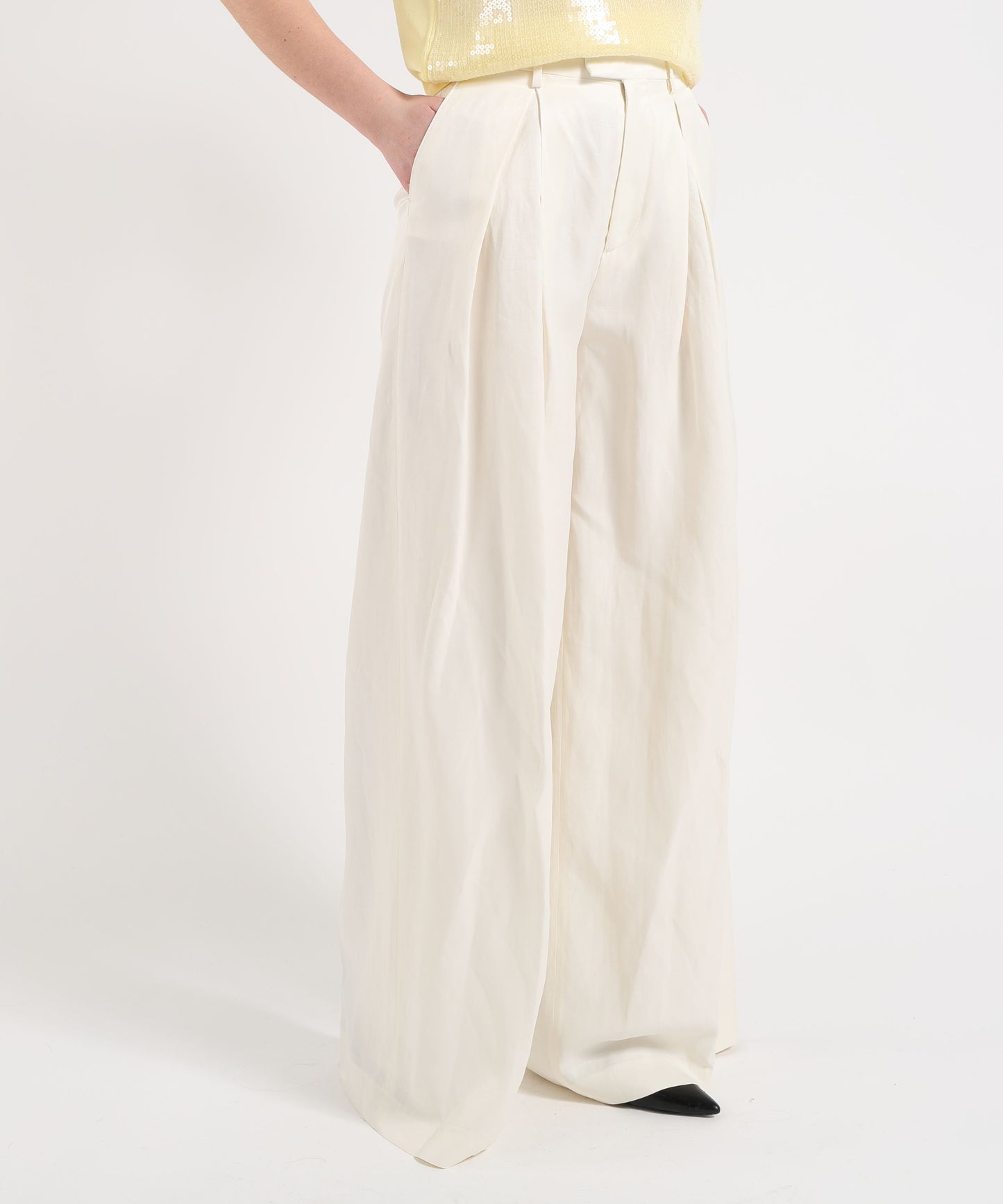 BERWICH Pantalone Donna Molto Ampio con Pieghe