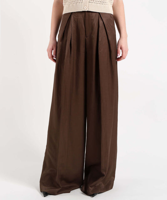 BERWICH Pantalone Donna Molto Ampio con Pieghe