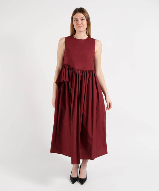 MEIMEI Abito Lungo Donna Smanicato con Rouche