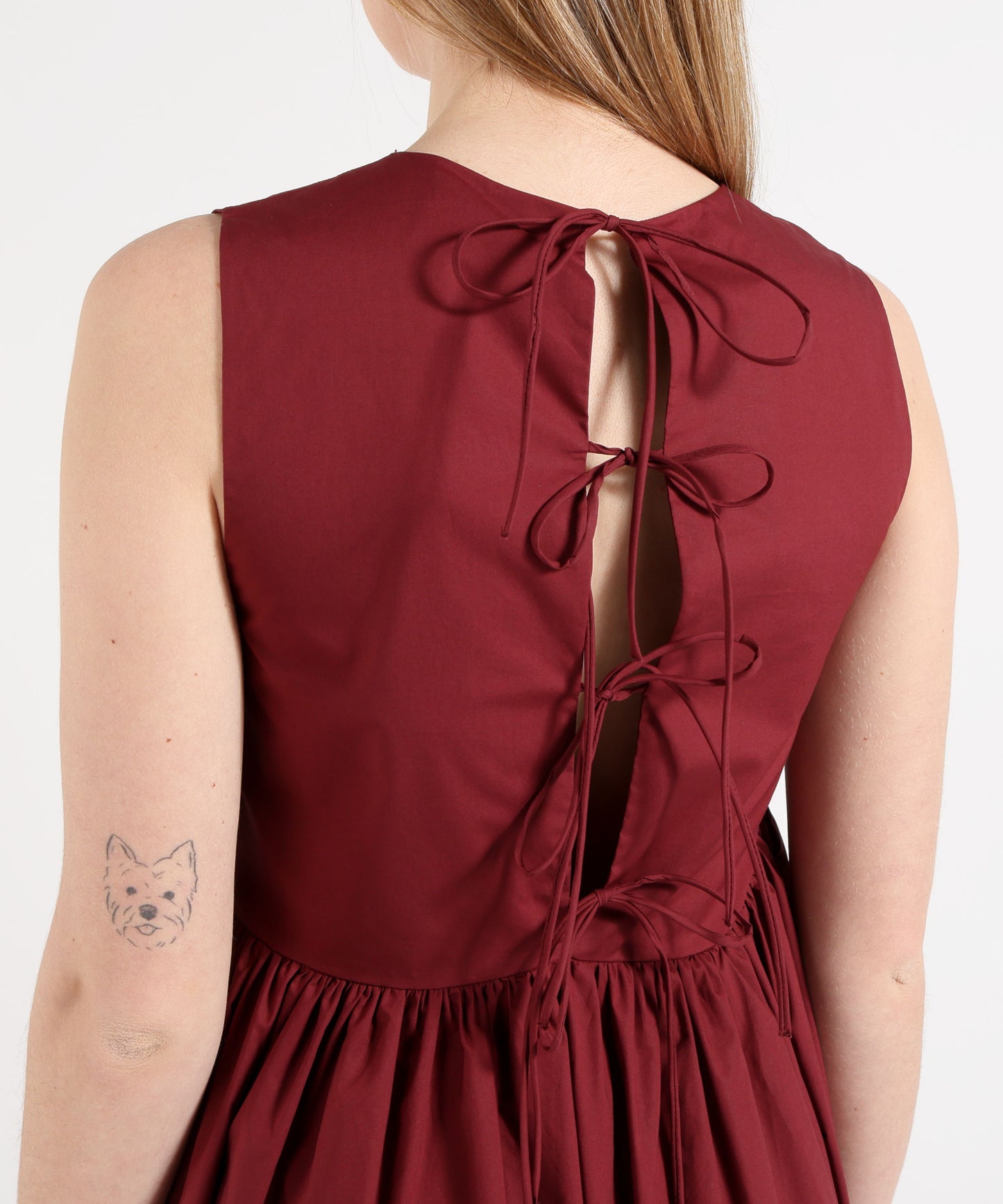 MEIMEI Abito Lungo Donna Smanicato con Rouche