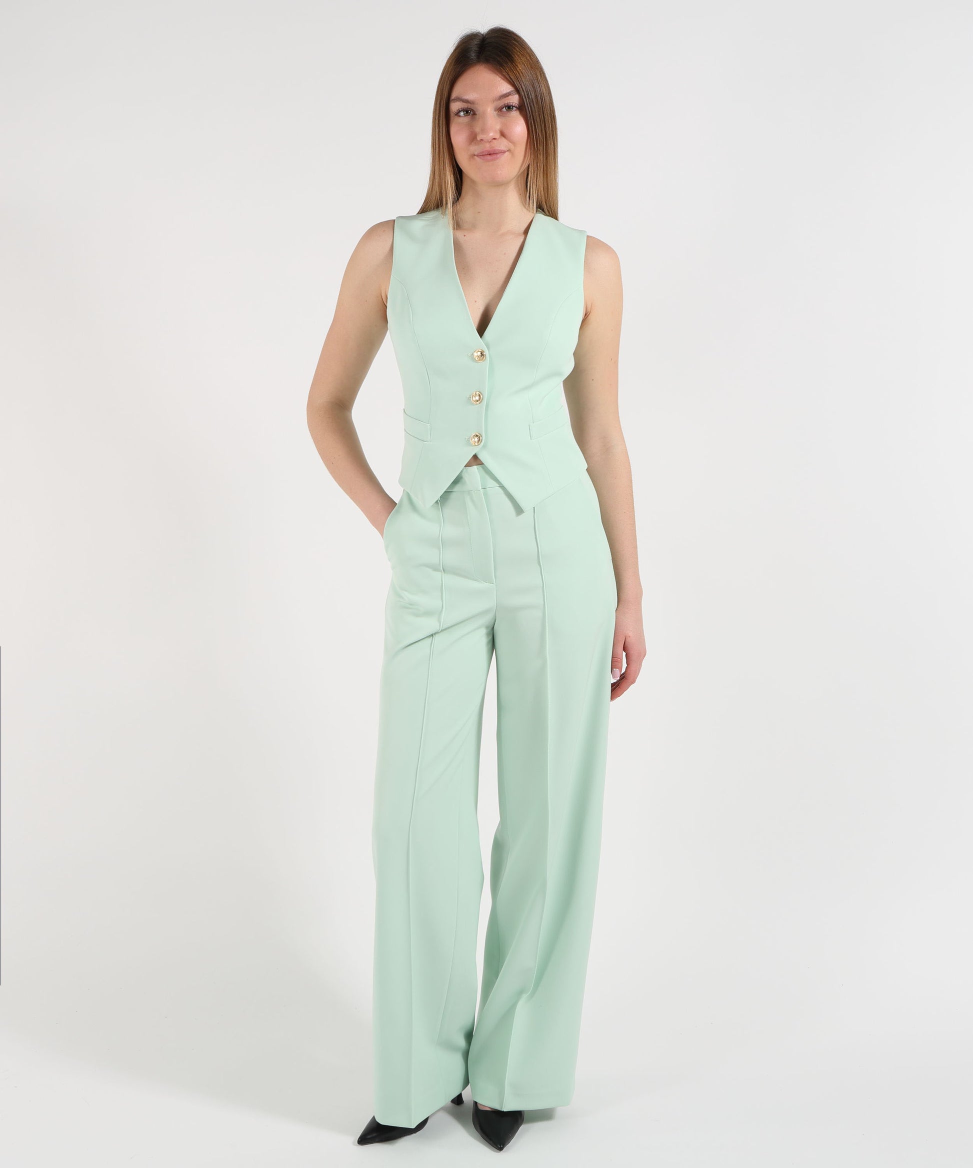 Vests SILENCE LIMITED gilet naima honey Menta | SILENCE LIMITED