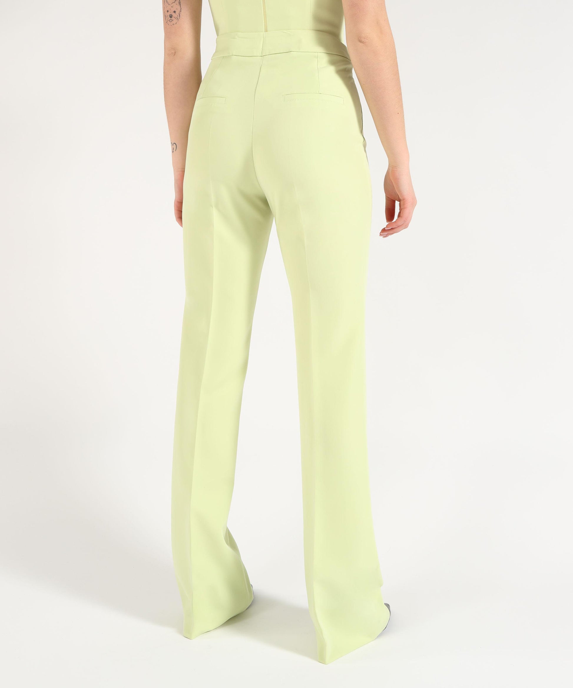 Trousers SILENCE LIMITED Honey Flare Pants Verde chiaro | SILENCE LIMITED