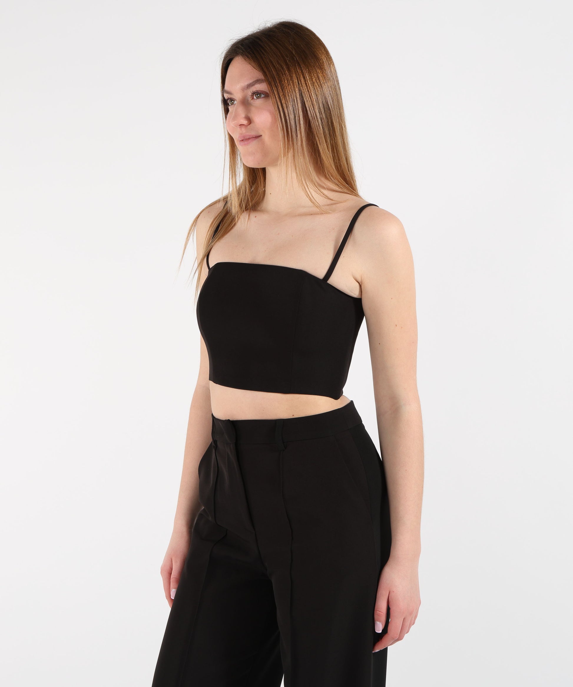 Tops SILENCE LIMITED strap top Nero | SILENCE LIMITED