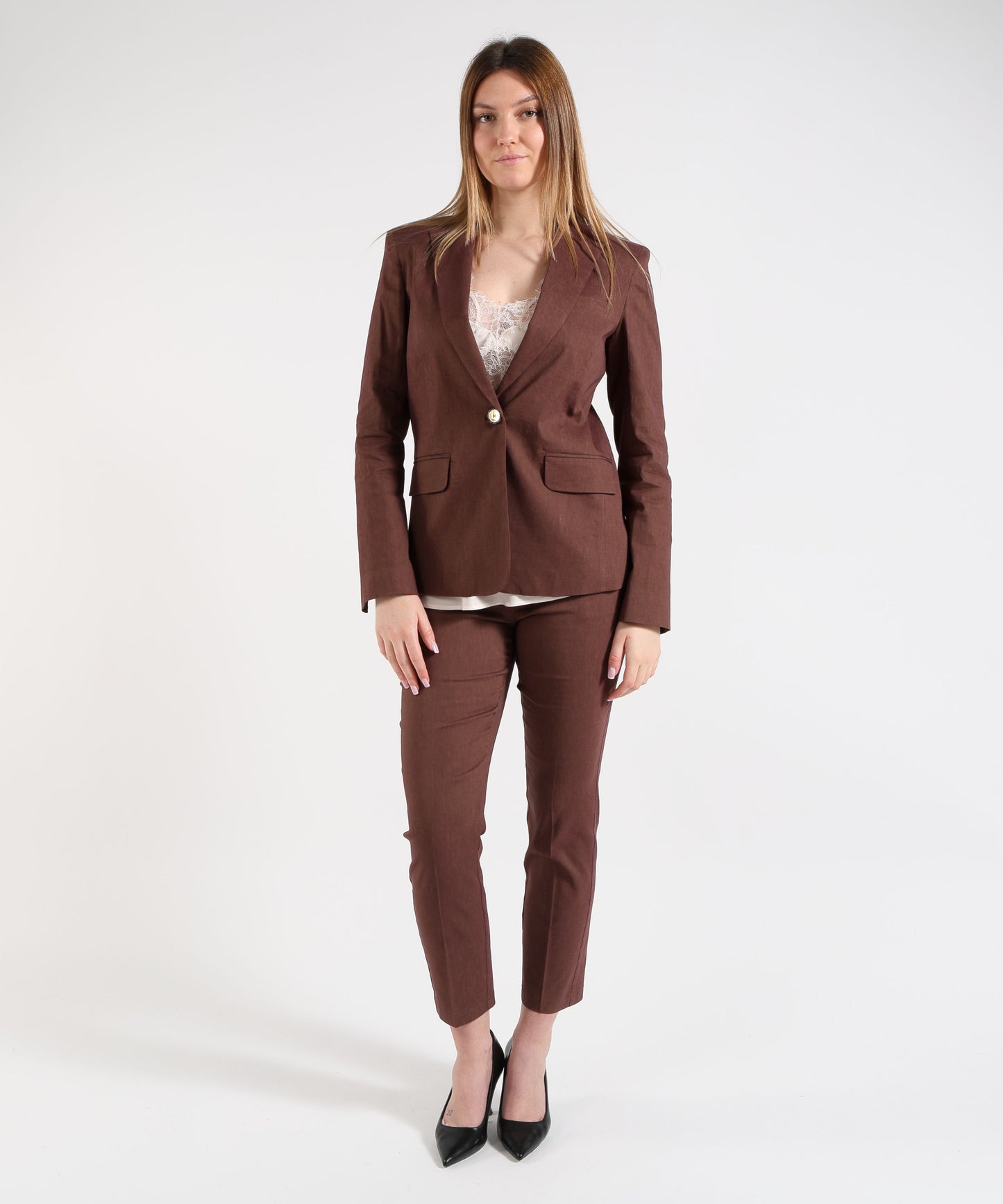 PINKO Top lingerie con pizzo