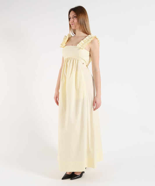 Abiti LIUJO BLACK Abito lungo con rouches Giallo | LIUJO BLACK