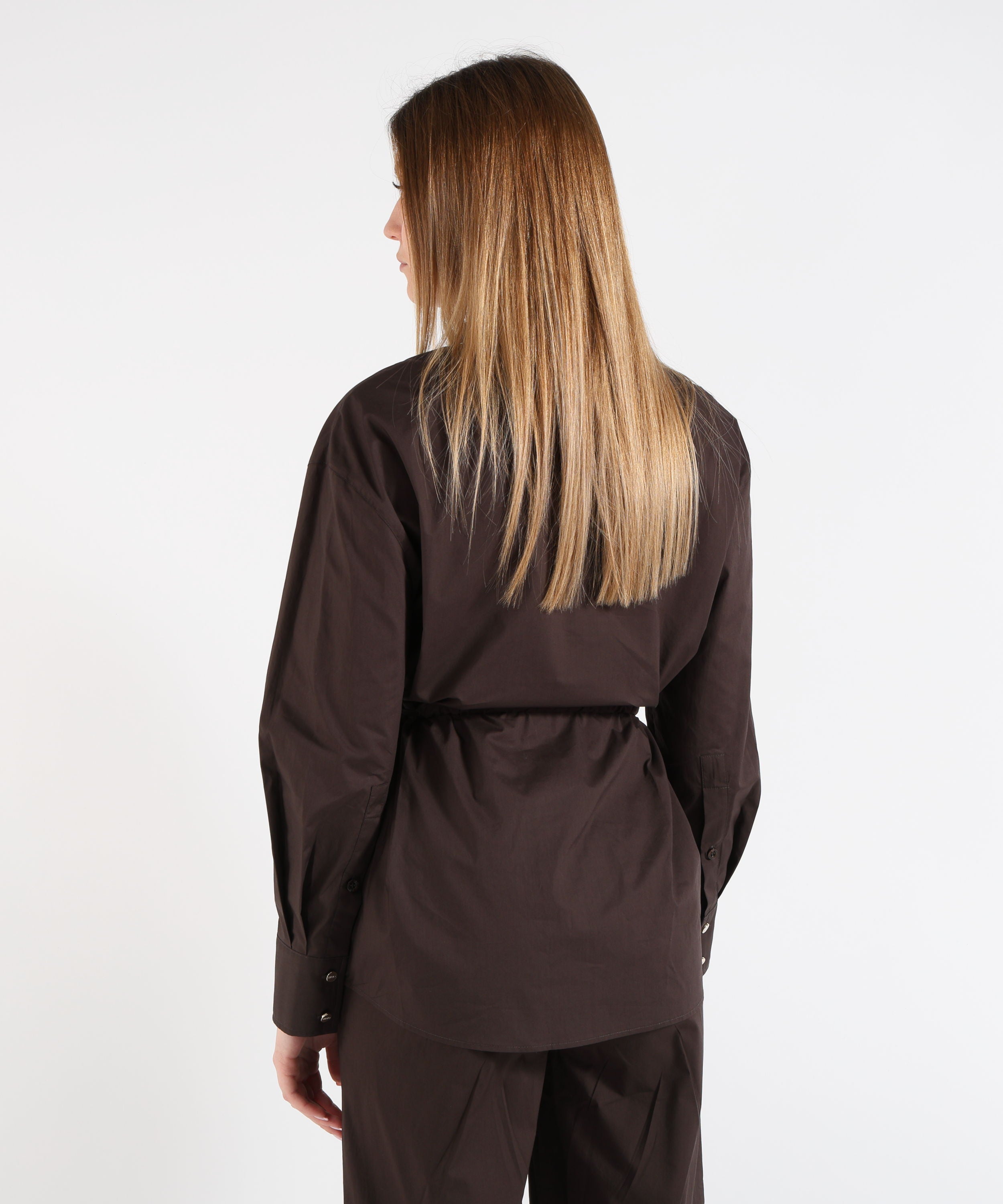 Shirts LIUJO WHITE Poplin Shirt Marrone | LIUJO WHITE