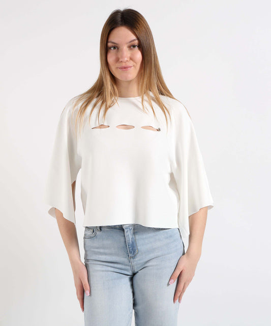 LIUJO BLACK Maglia con cut-out