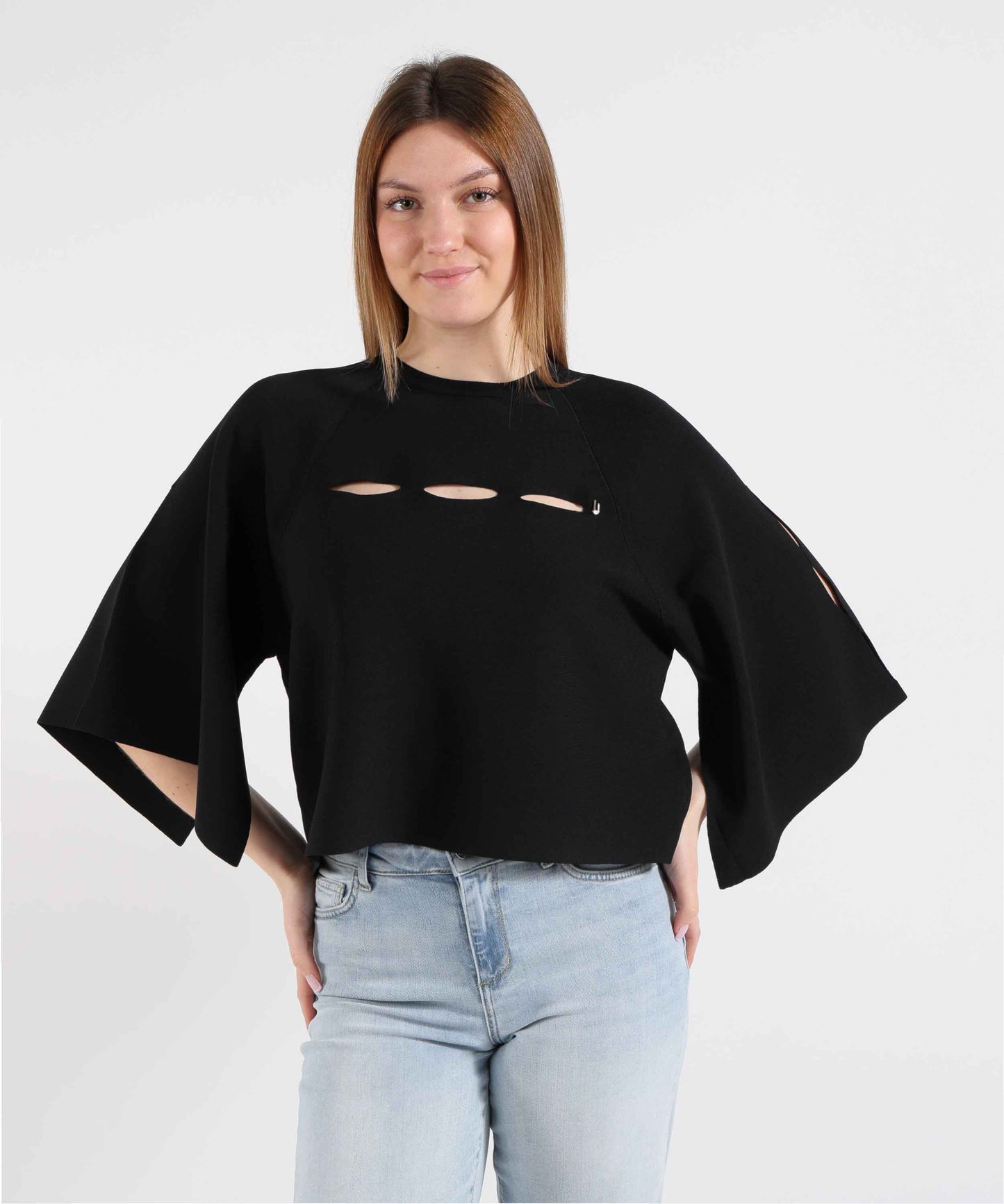 LIUJO BLACK Cut-out top