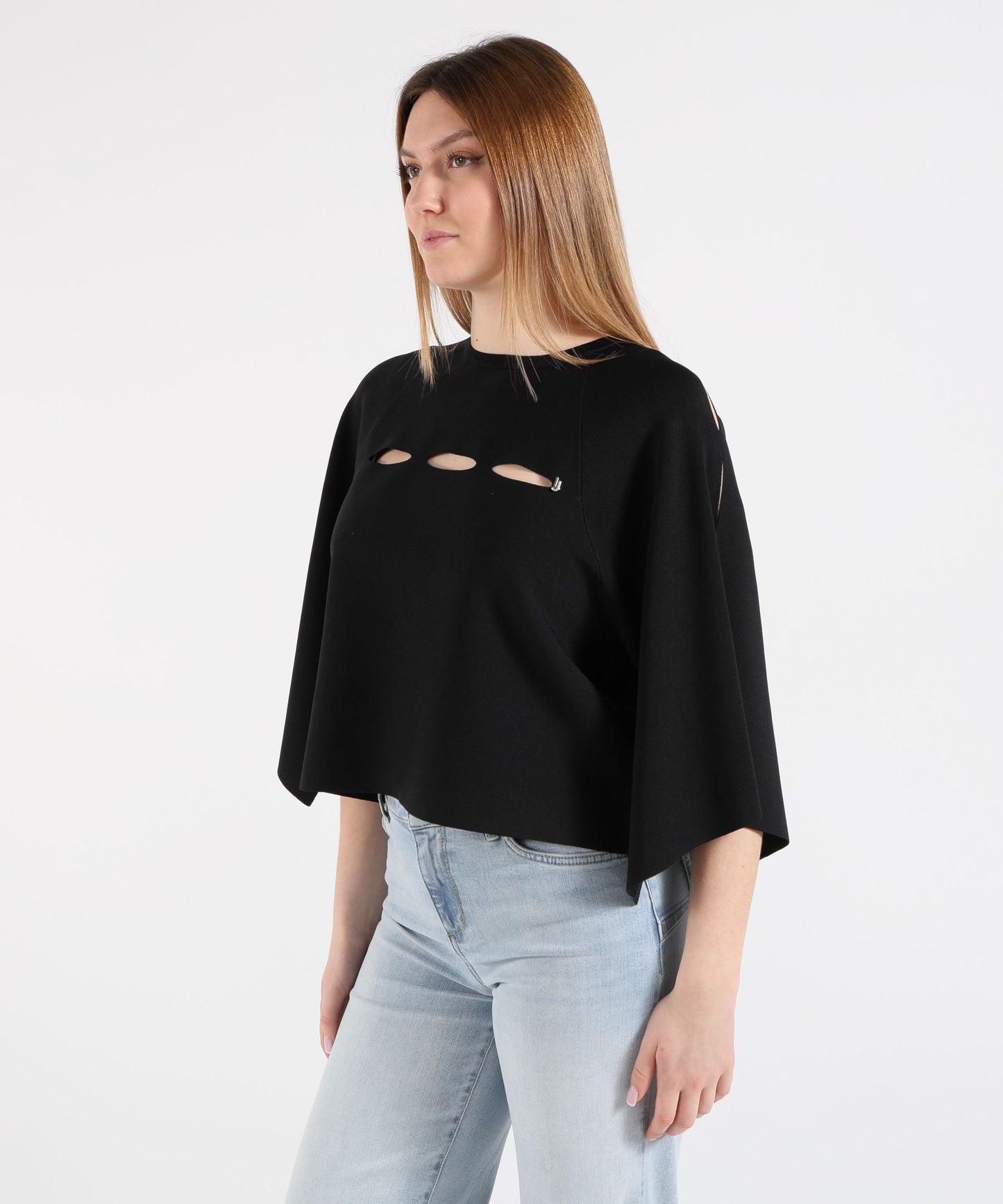 LIUJO BLACK Cut-out top