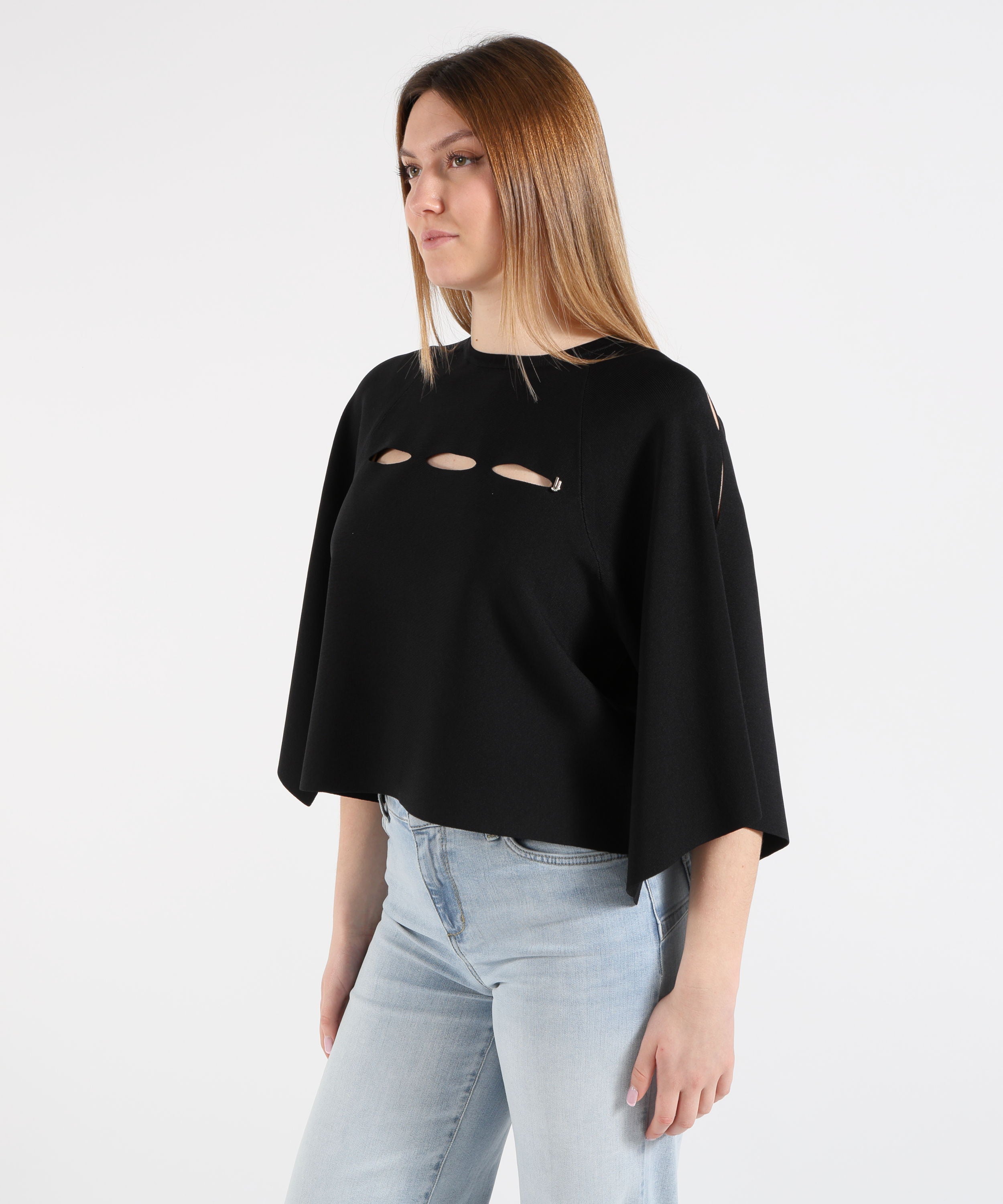 LIUJO BLACK Maglia con cut-out