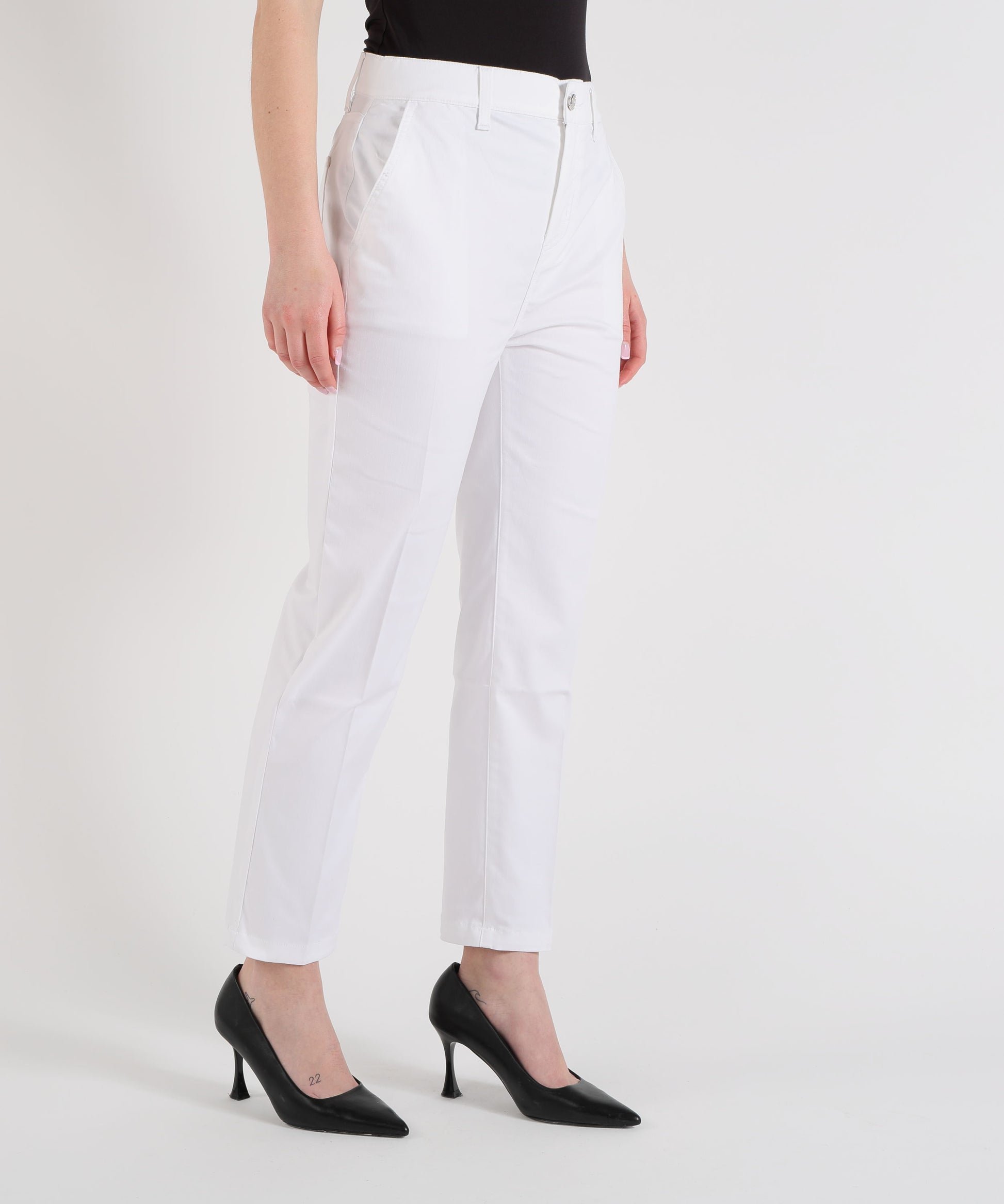 Trousers LIUJO WHITE Capri Chino Pants Bianco ottico | LIUJO WHITE