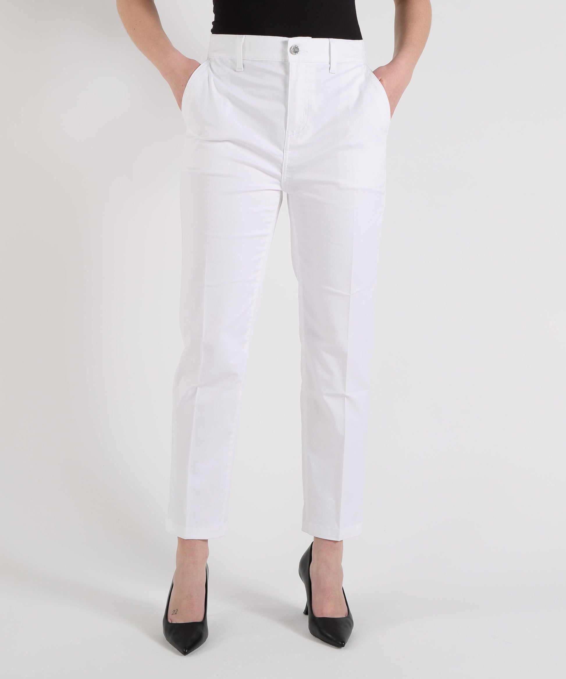 Trousers LIUJO WHITE Capri Chino Pants Bianco ottico | LIUJO WHITE