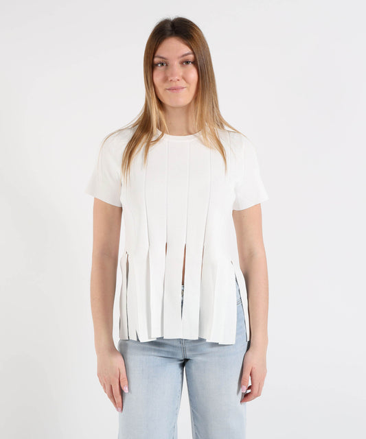 LIUJO BLACK Maglia con frange