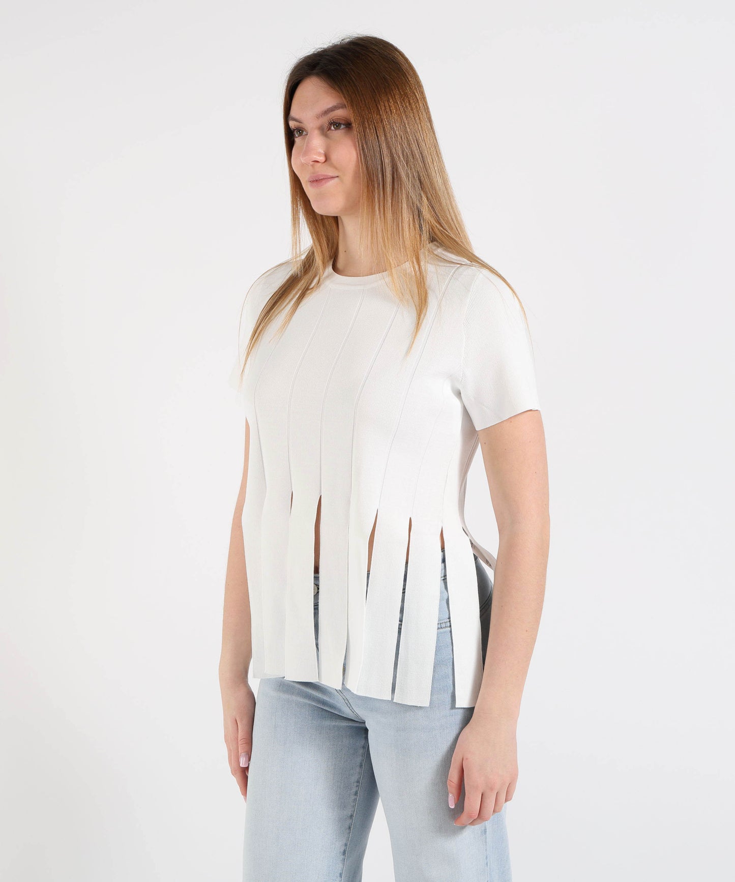 LIUJO BLACK Fringe top