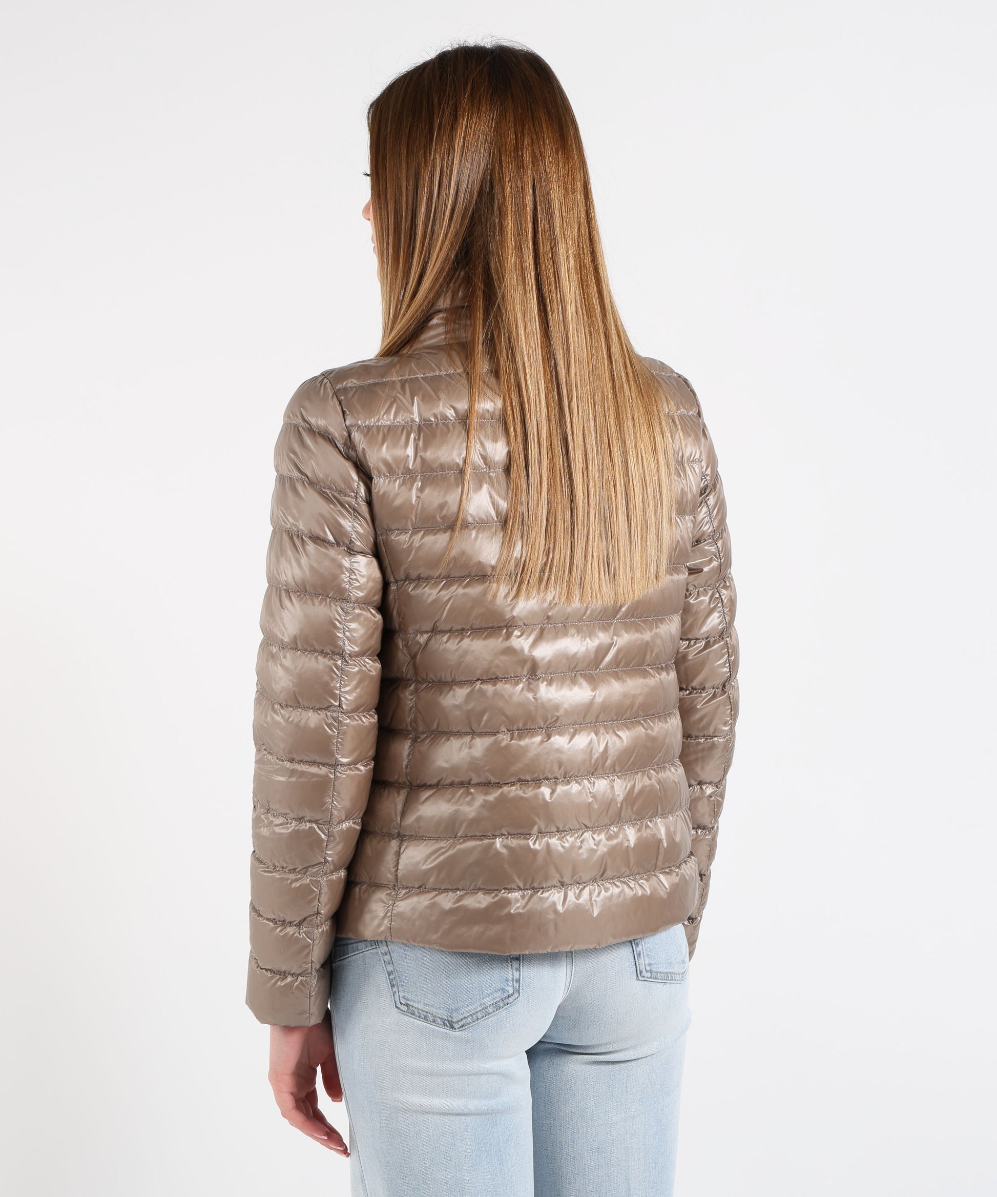 Piumini HERNO Cappa reversibile ultralight in nylon Tortora/azzurro | HERNO