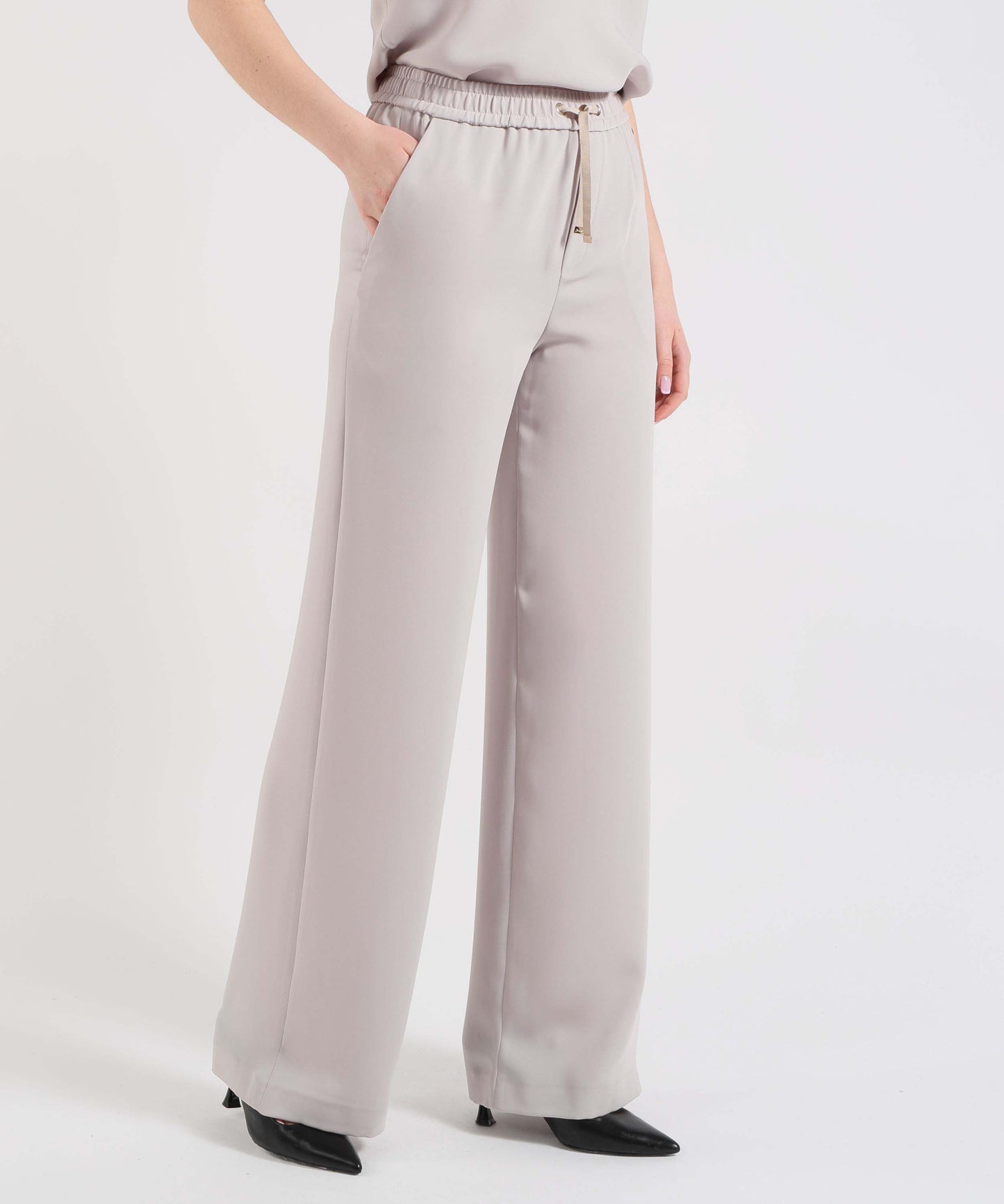 HERNO Pantaloni Palazzo Donna Herno in Cady