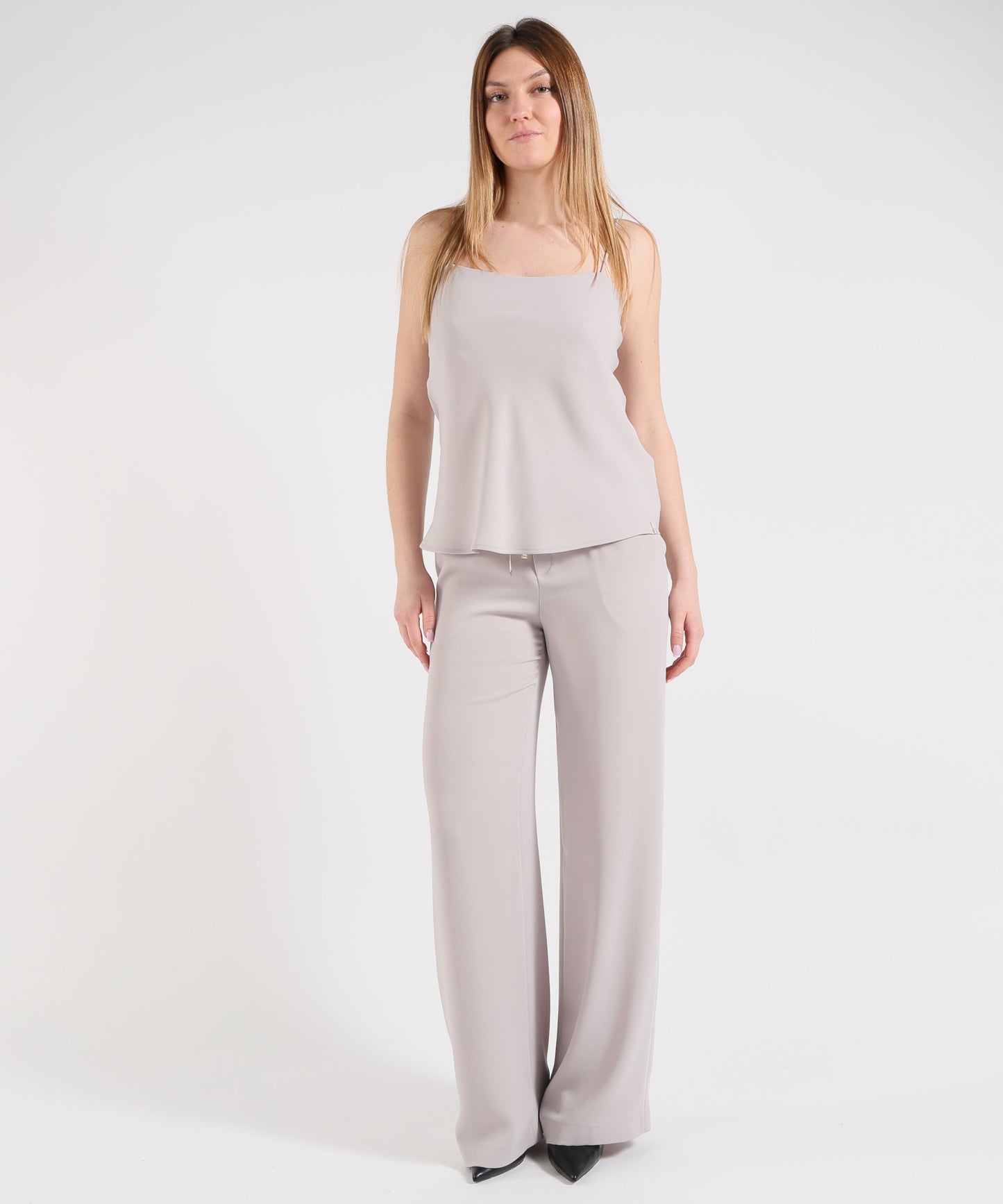 HERNO Pantaloni Palazzo Donna Herno in Cady