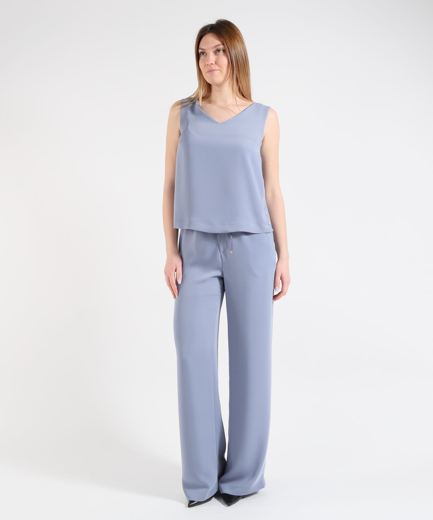 HERNO Pantaloni Palazzo Donna Herno in Cady