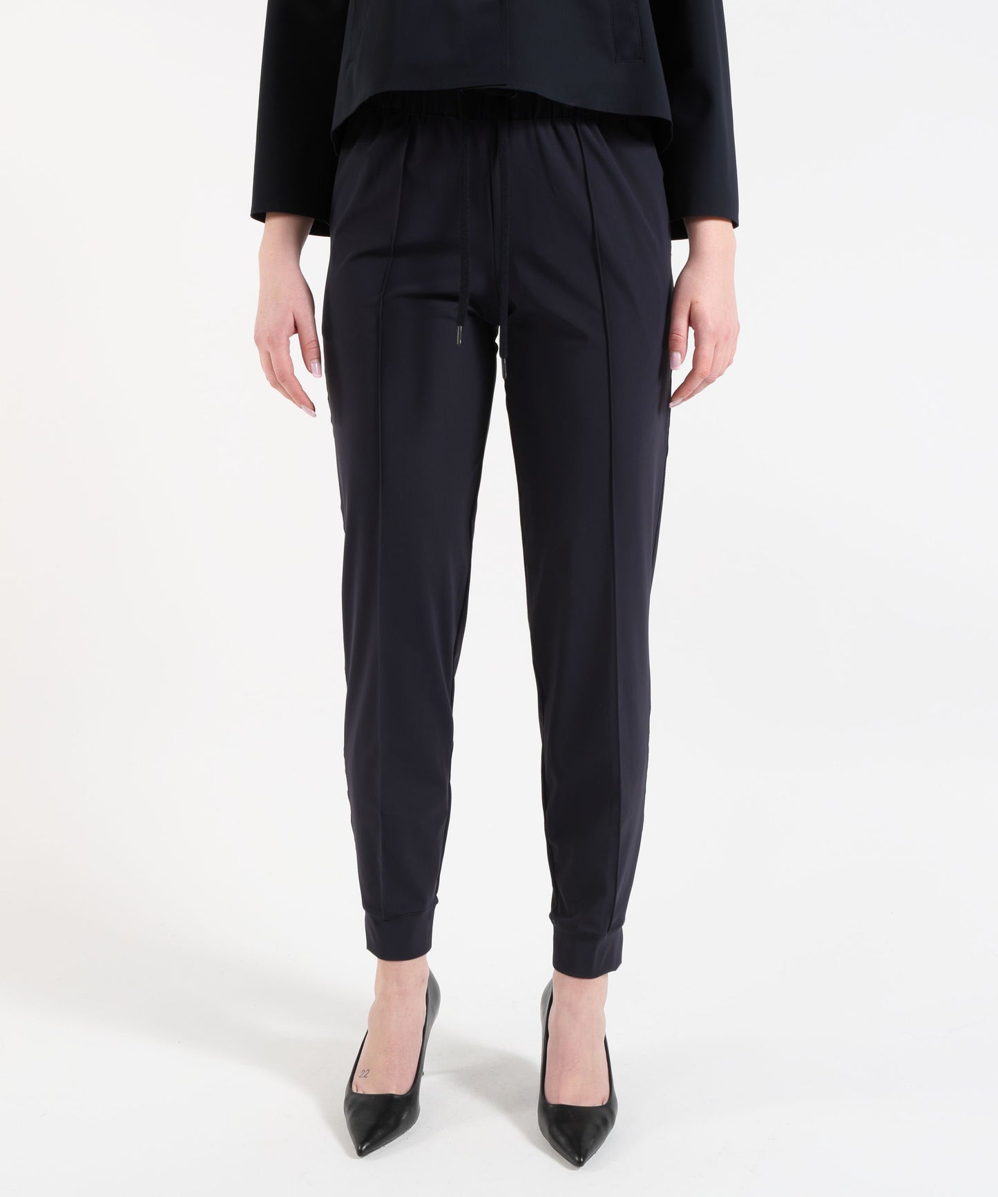 HERNO Women’s Pants by Herno in Technical Jersey with Drawstring