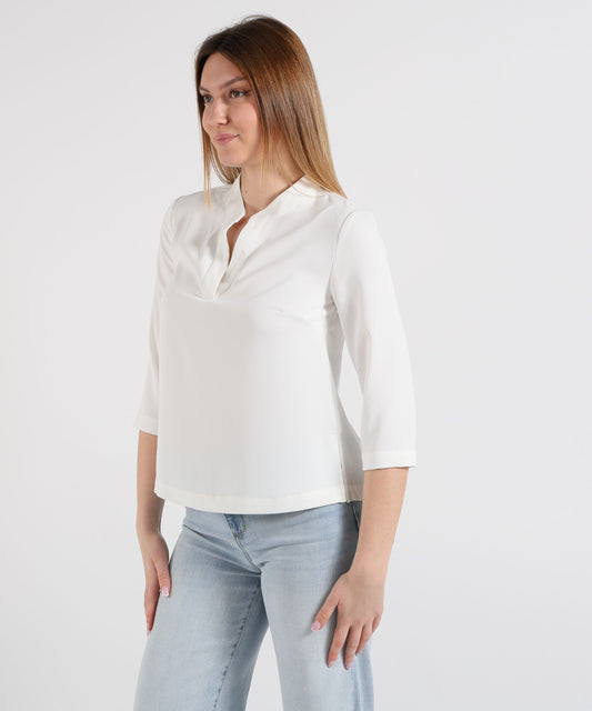 MAIDA MILA Blusa Donna con Scollo a V e Maniche 3/4