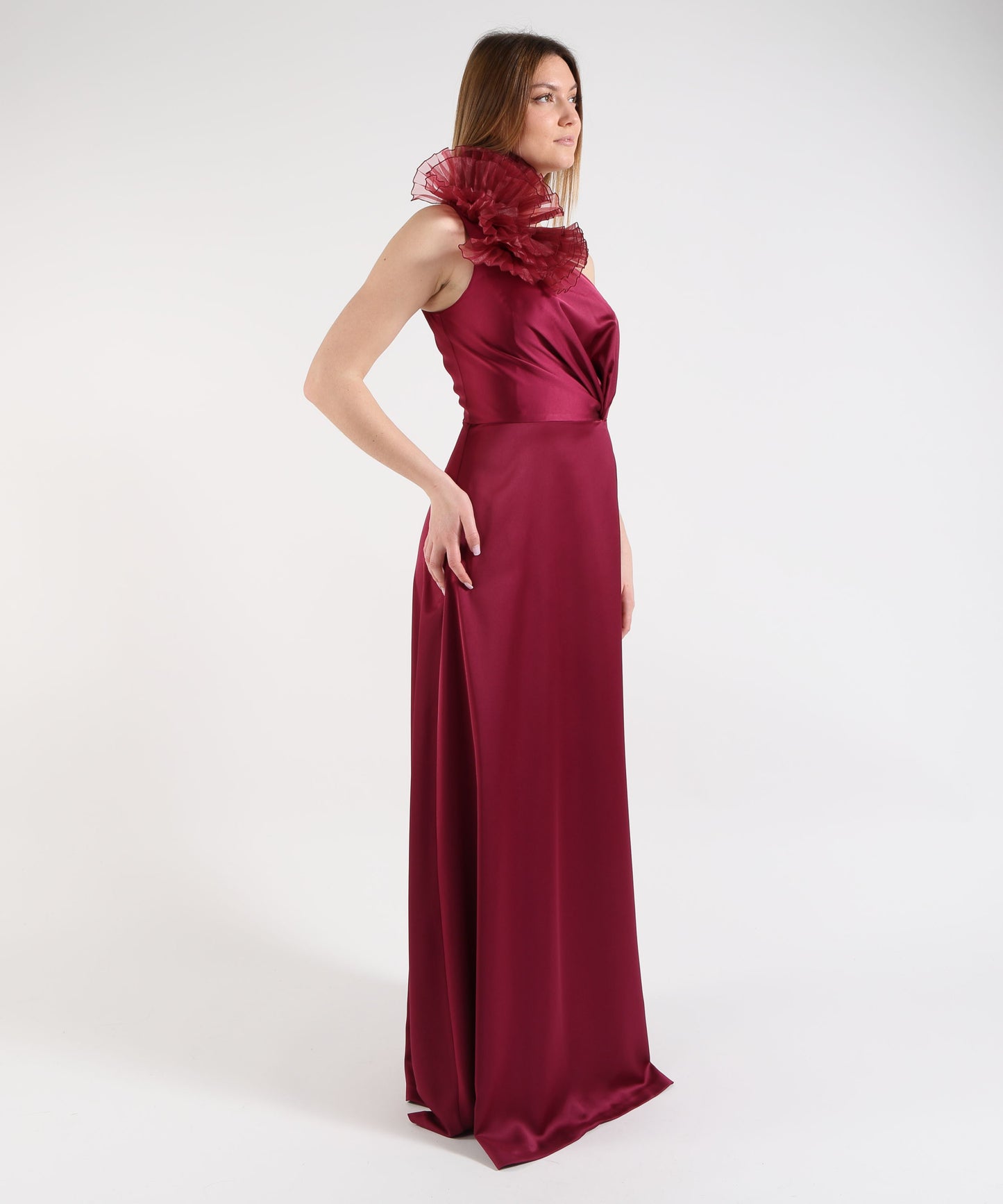 ELISABETTA DORI long one-shoulder dress