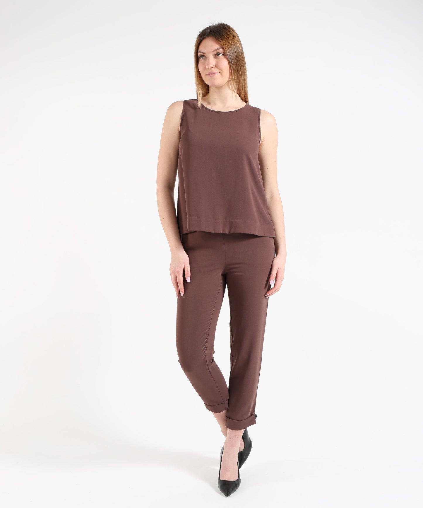 MAIDA MILA Pantalone Donna Morbido a Sigaretta