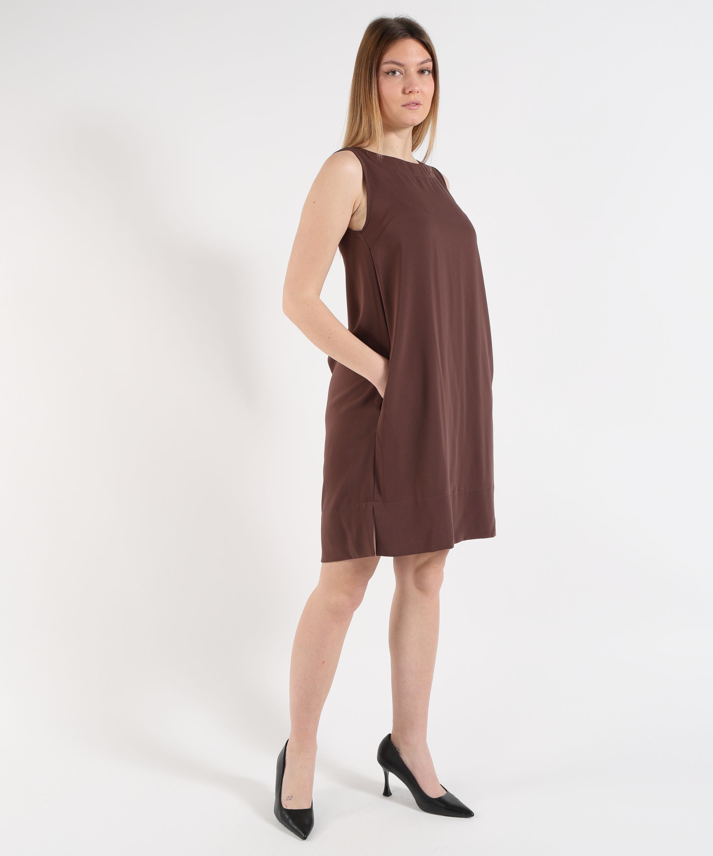 MAIDA MILA Abito Midi Smanicato Donna