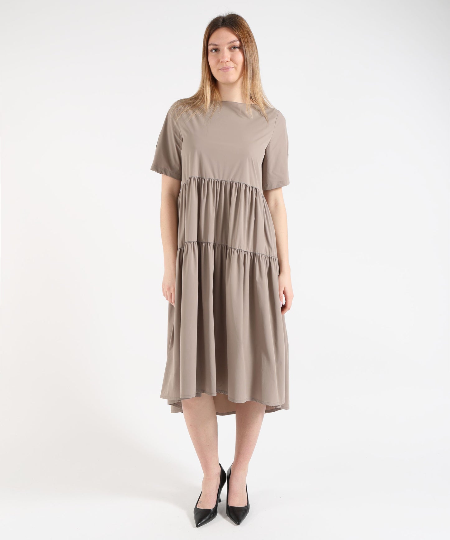 HERNO Women's Soft Short-Sleeve Dress