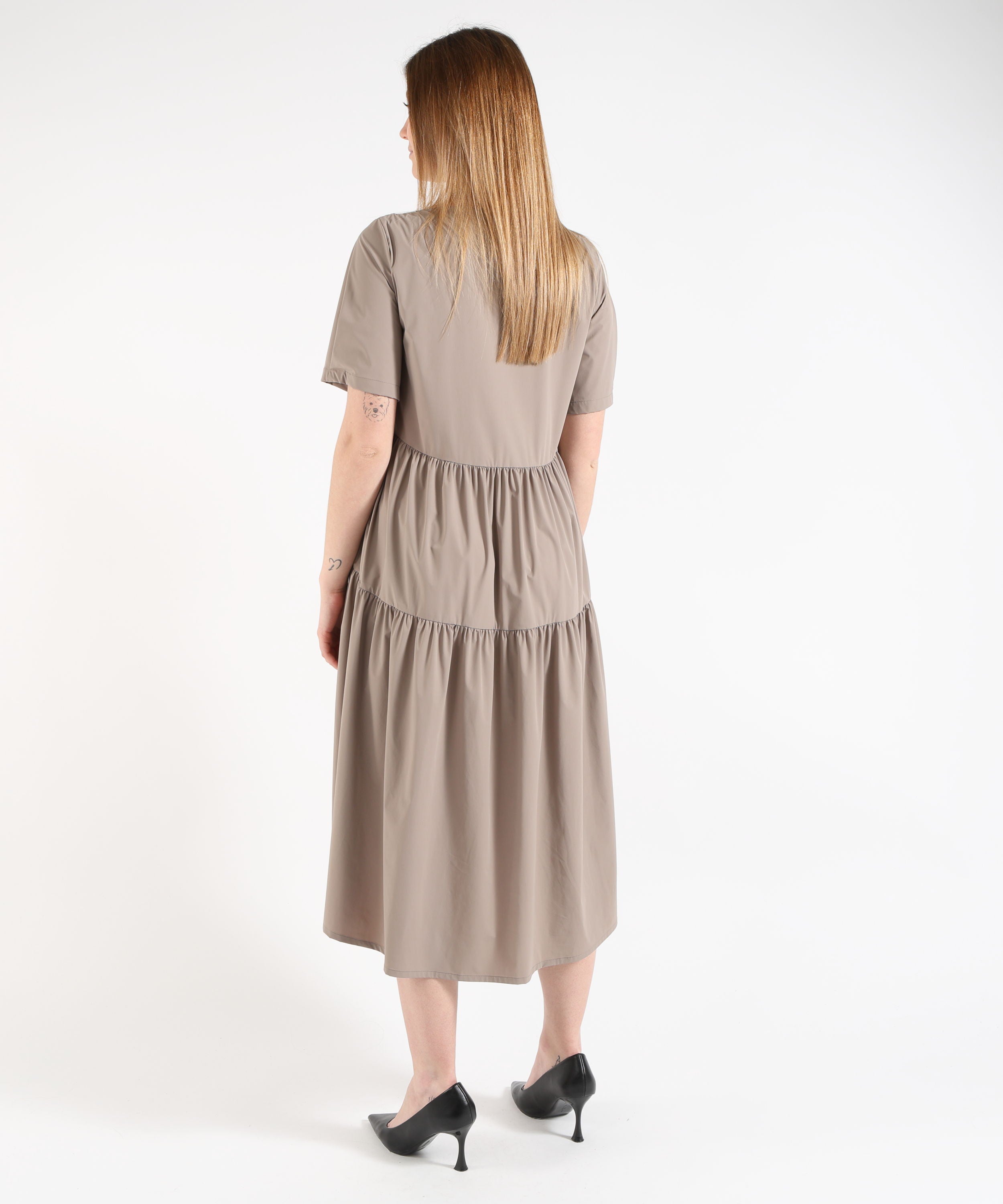 HERNO Abito Morbido Donna a Manica Corta