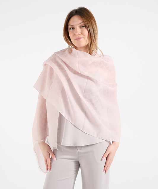 EMPORIO ARMANI Stola Rettangolare Donna a Fantasia con Logo