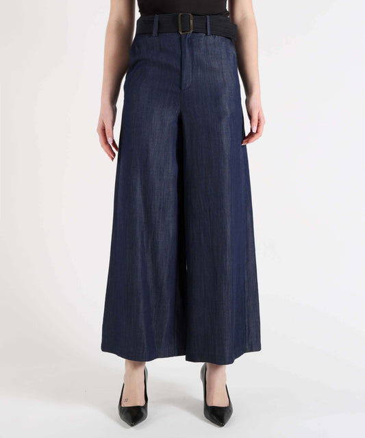 LIUJO denim Pantalone Palazzo Donna Effetto Denim