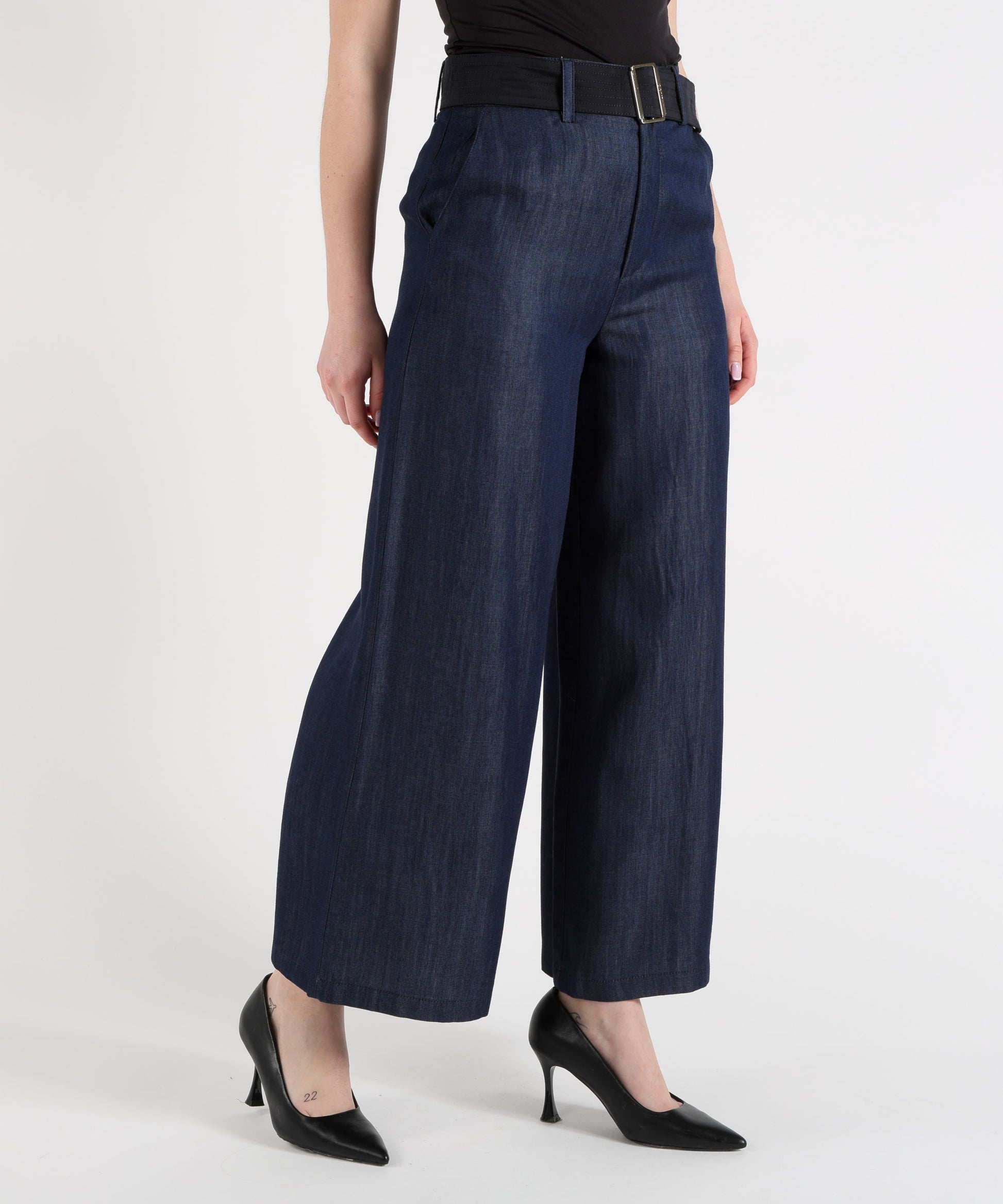 Jeans LIUJO denim Pantalone Palazzo Donna Effetto Denim Denim | LIUJO denim