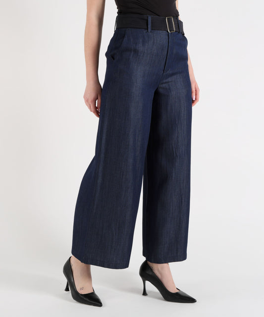 LIUJO denim Pantalone Palazzo Donna Effetto Denim